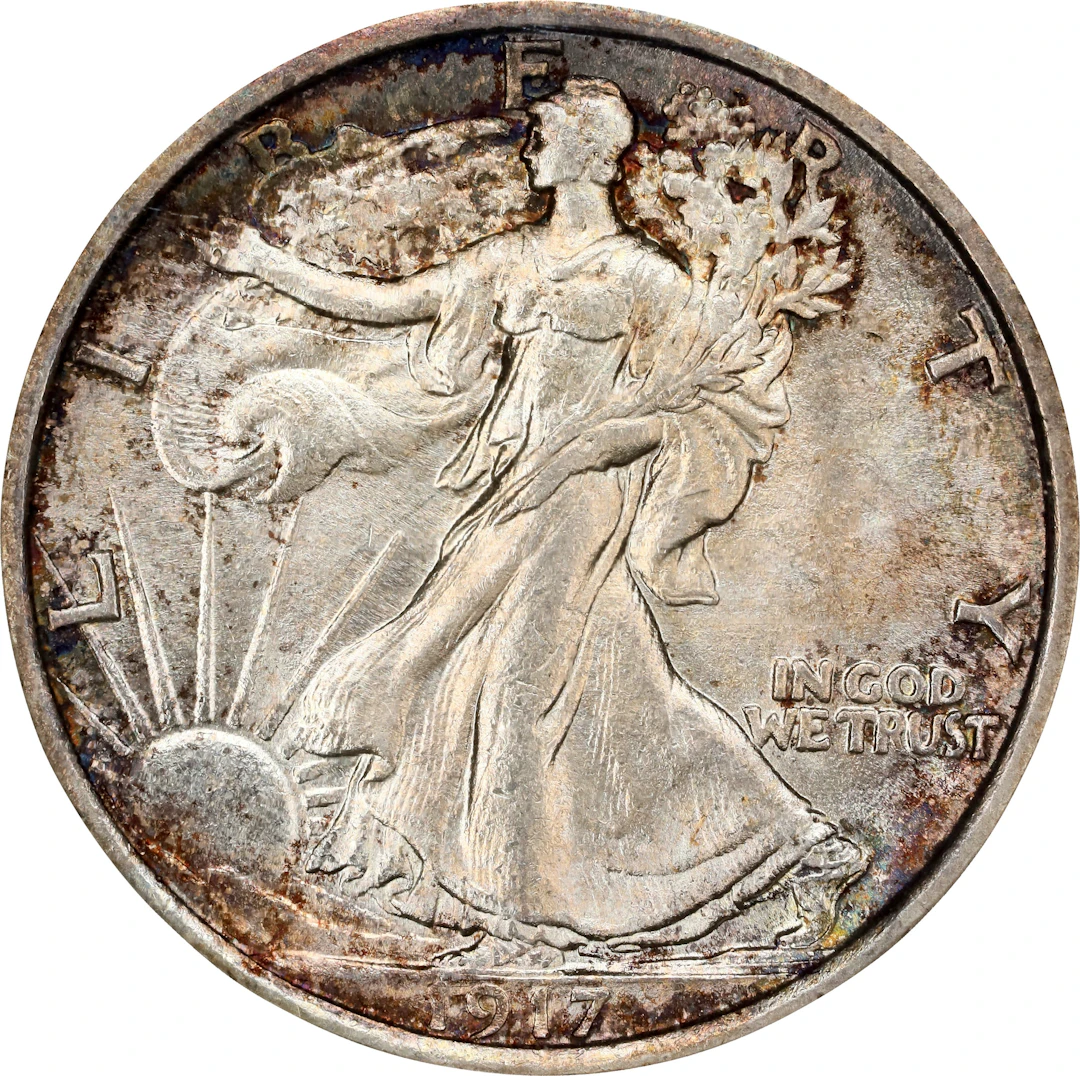 1917-S Walking Liberty Half Dollar. Reverse Mintmark. MS-65 (NGC). OH.