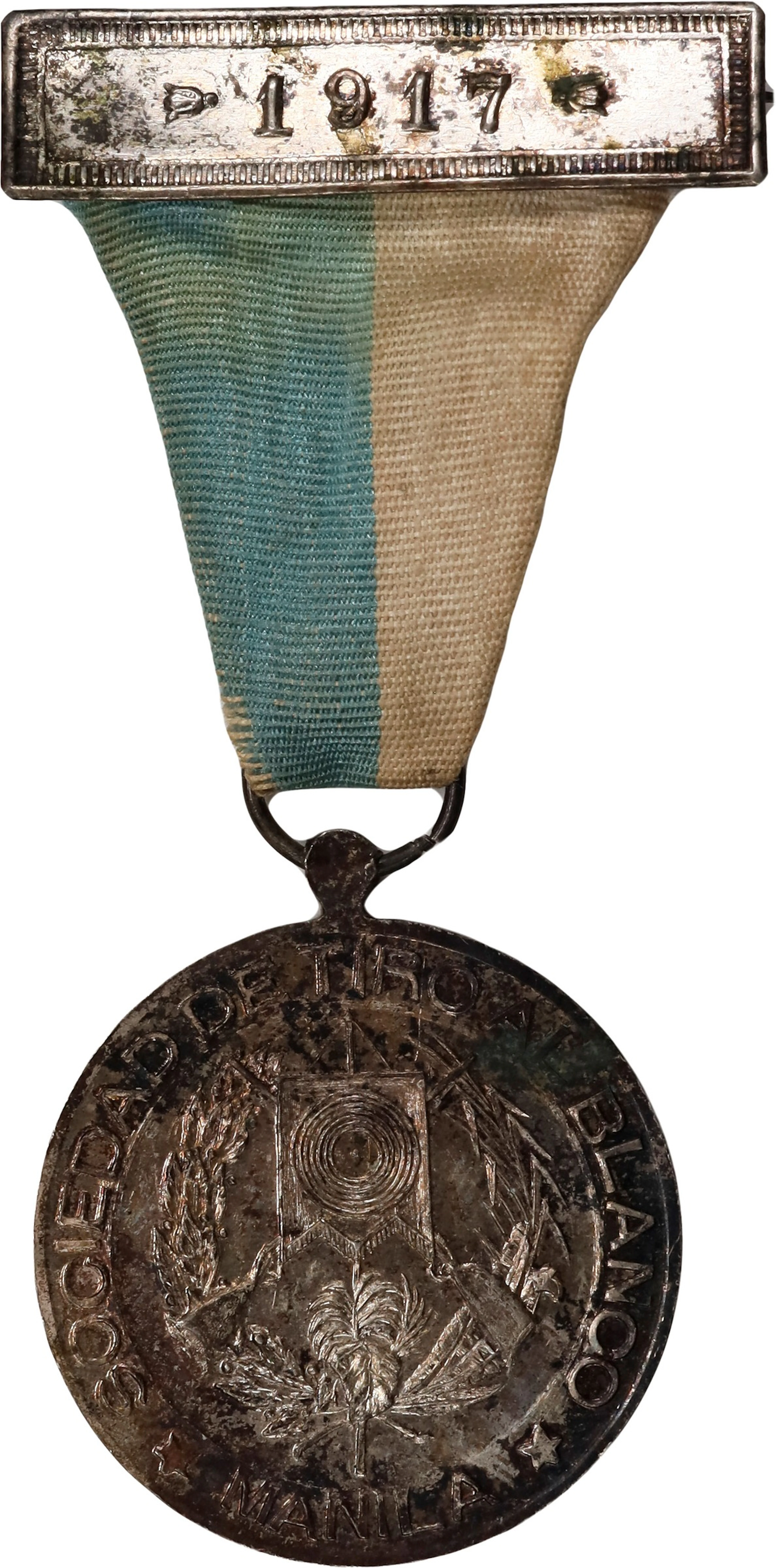 PHILIPPINES. Manila. Shooting Silver Medal, 1917. ABOUT UNCIRCULATED.