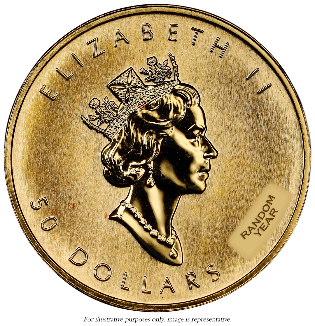 (1 oz, 31.104 g AGW). Canada. 1 oz Gold Maple Leaf $50.