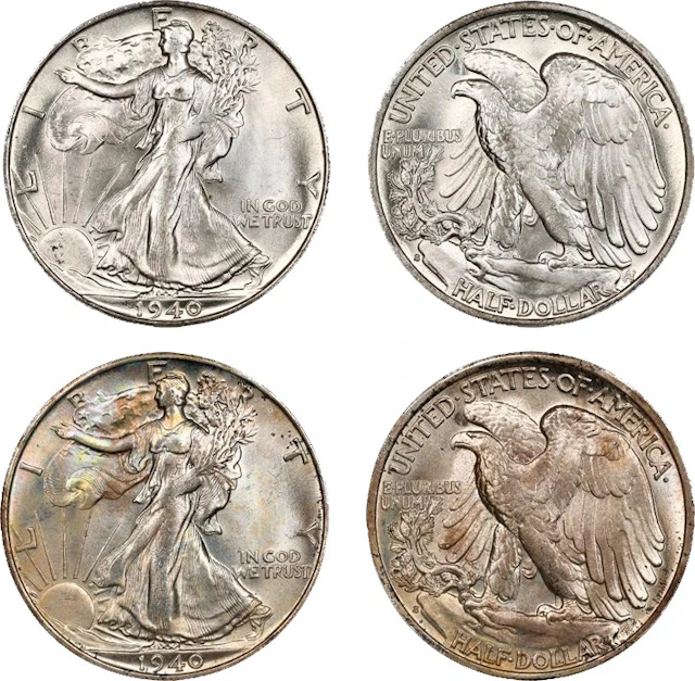 Lot of (2) 1940-S Walking Liberty Half Dollars. MS-65 (NGC). OH.
