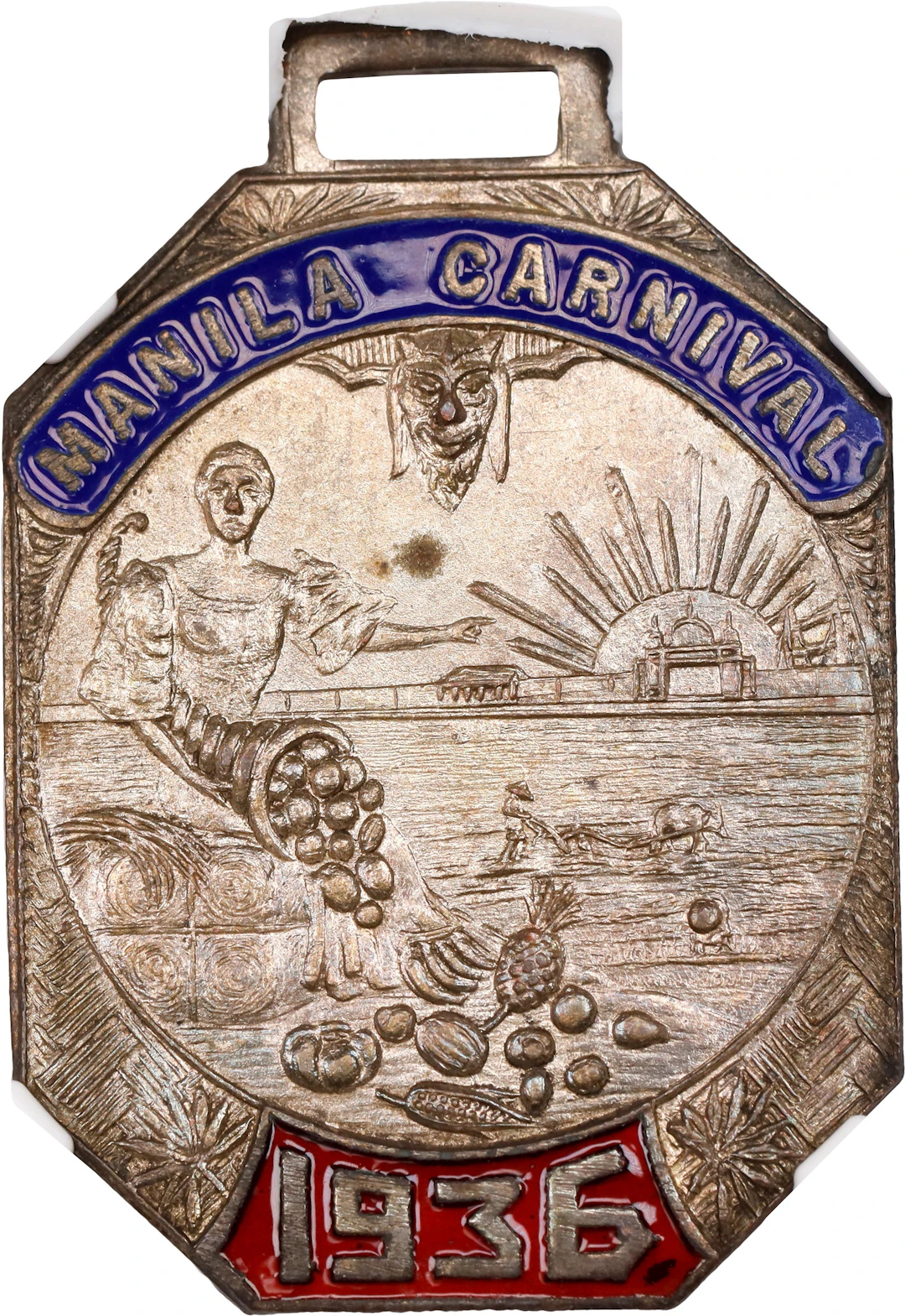 PHILIPPINES. Manila. Carnival Silvered Bronze Medal, 1936. NGC MS-64.