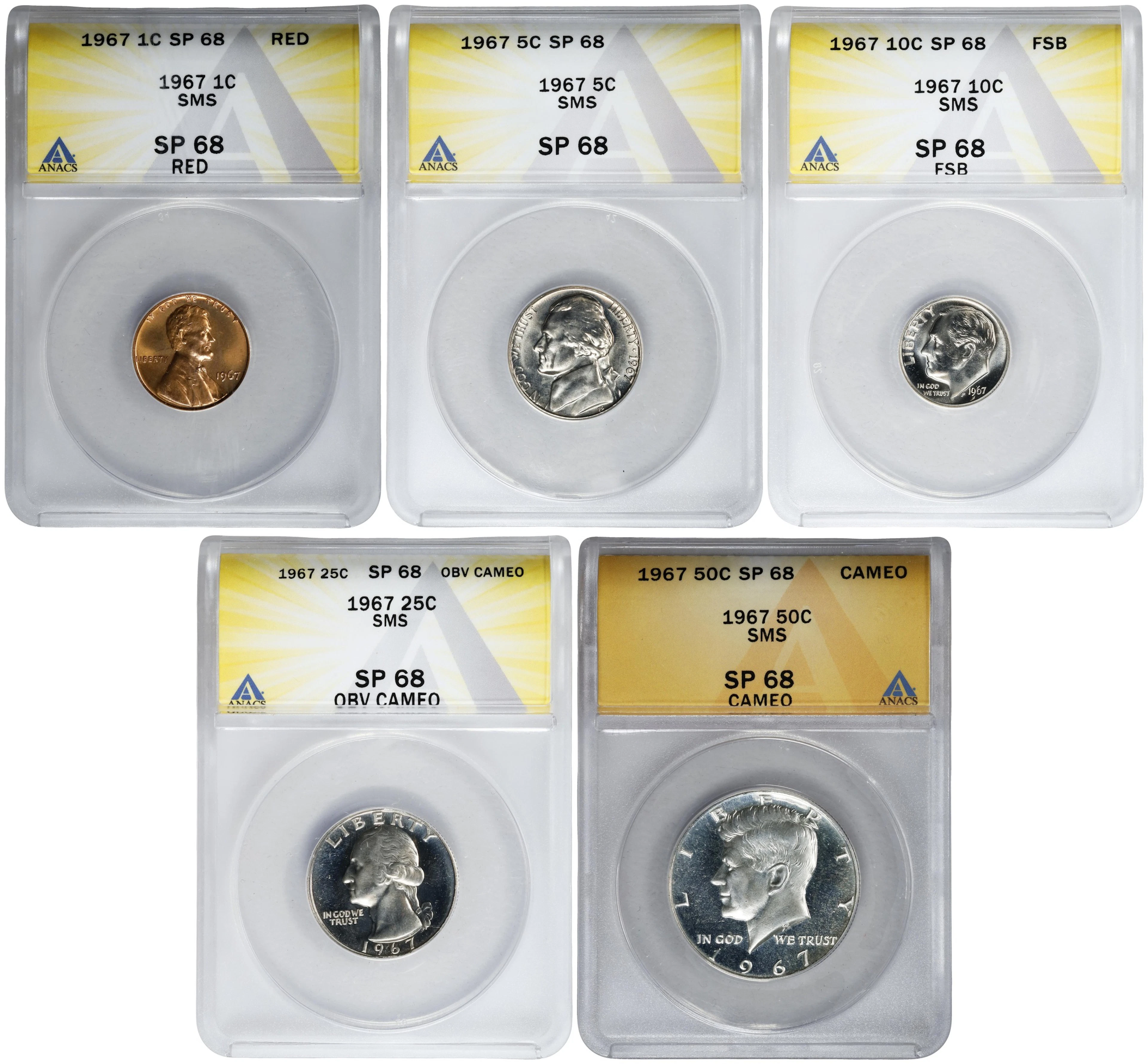 1967 Special Mint Set. Specimen-68 (ANACS).