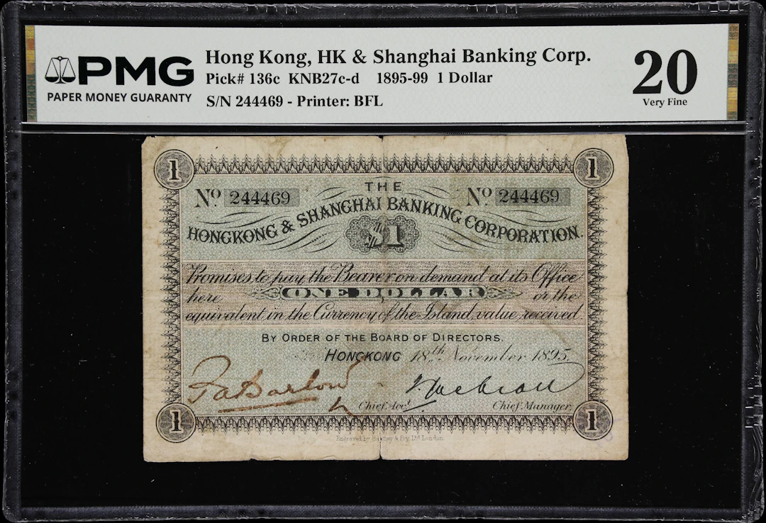 HONG KONG (SAR). Hong Kong & Shanghai Banking Corporation. 1 Dollar