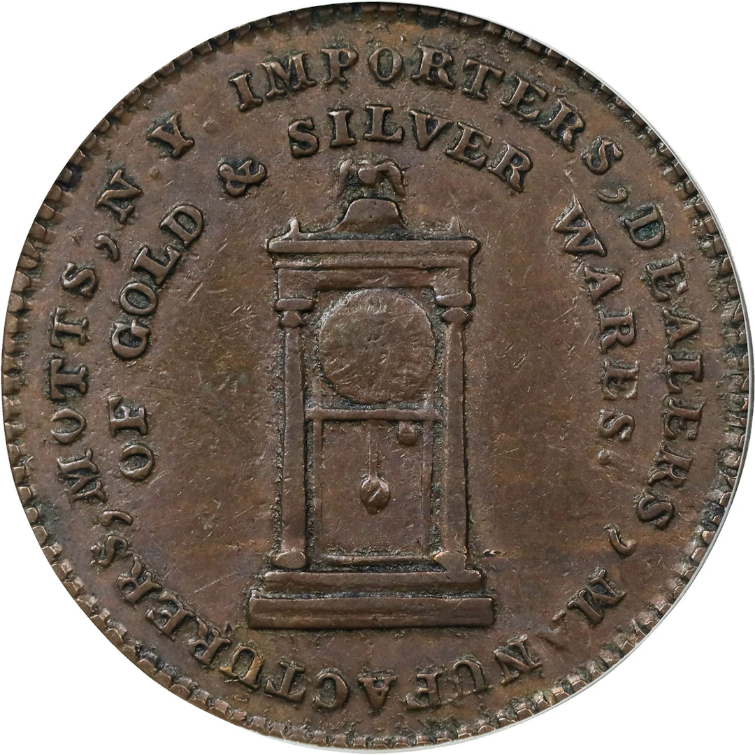 "1789" Mott Token. Rulau-E NY 611, Breen-1021. Thin Planchet. Plain