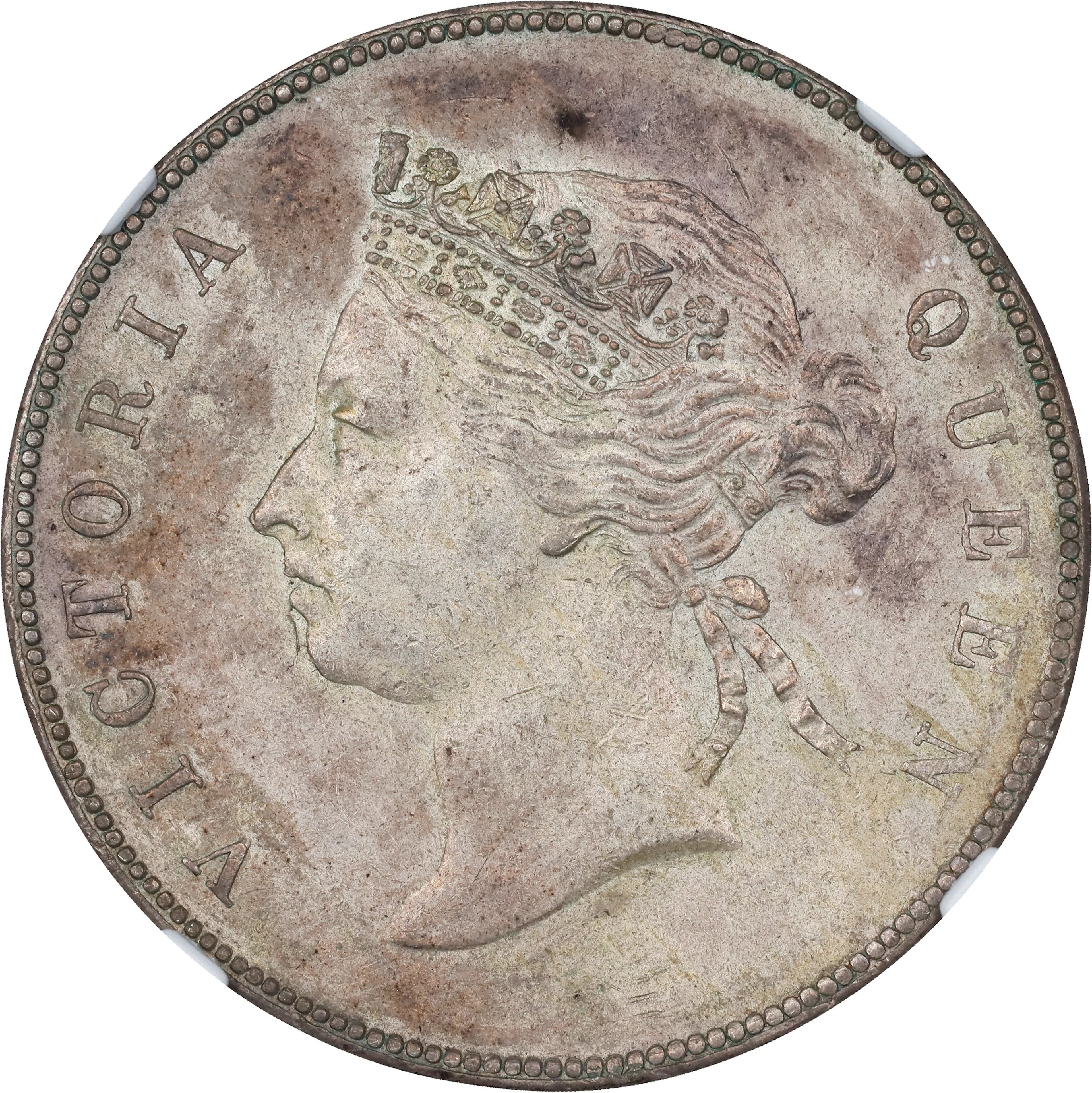 (t) HONG KONG (SAR). 50 Cents, 1893. London Mint. Victoria. NGC Unc