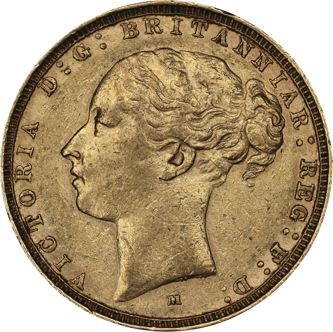 (0.236 oz, 7.325 g AGW). Australia. 1882-M Gold Sovereign.