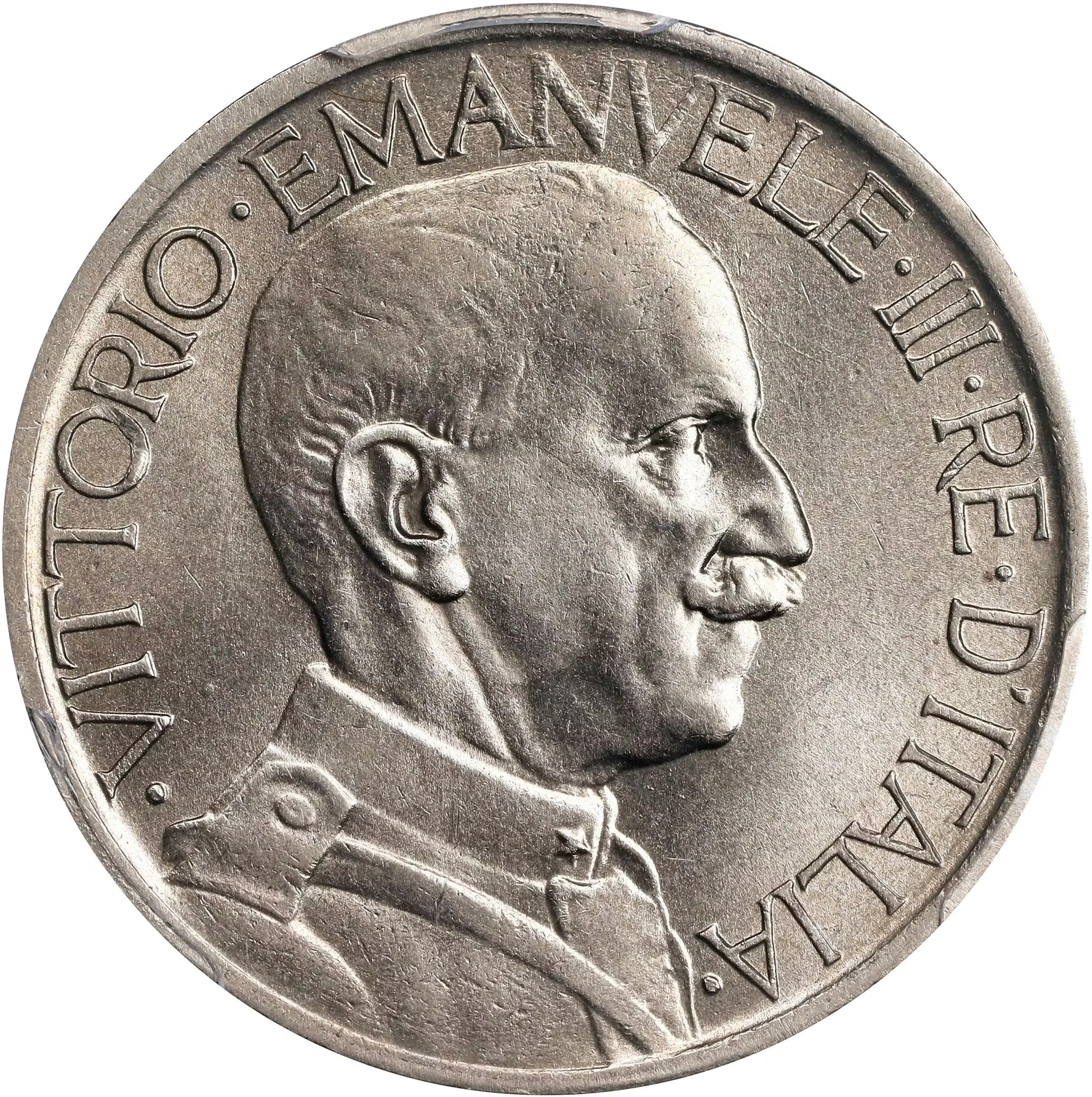 ITALY. 2 Lire, 1923-R. Rome Mint. Vittorio Emanuele III. PCGS MS-61.