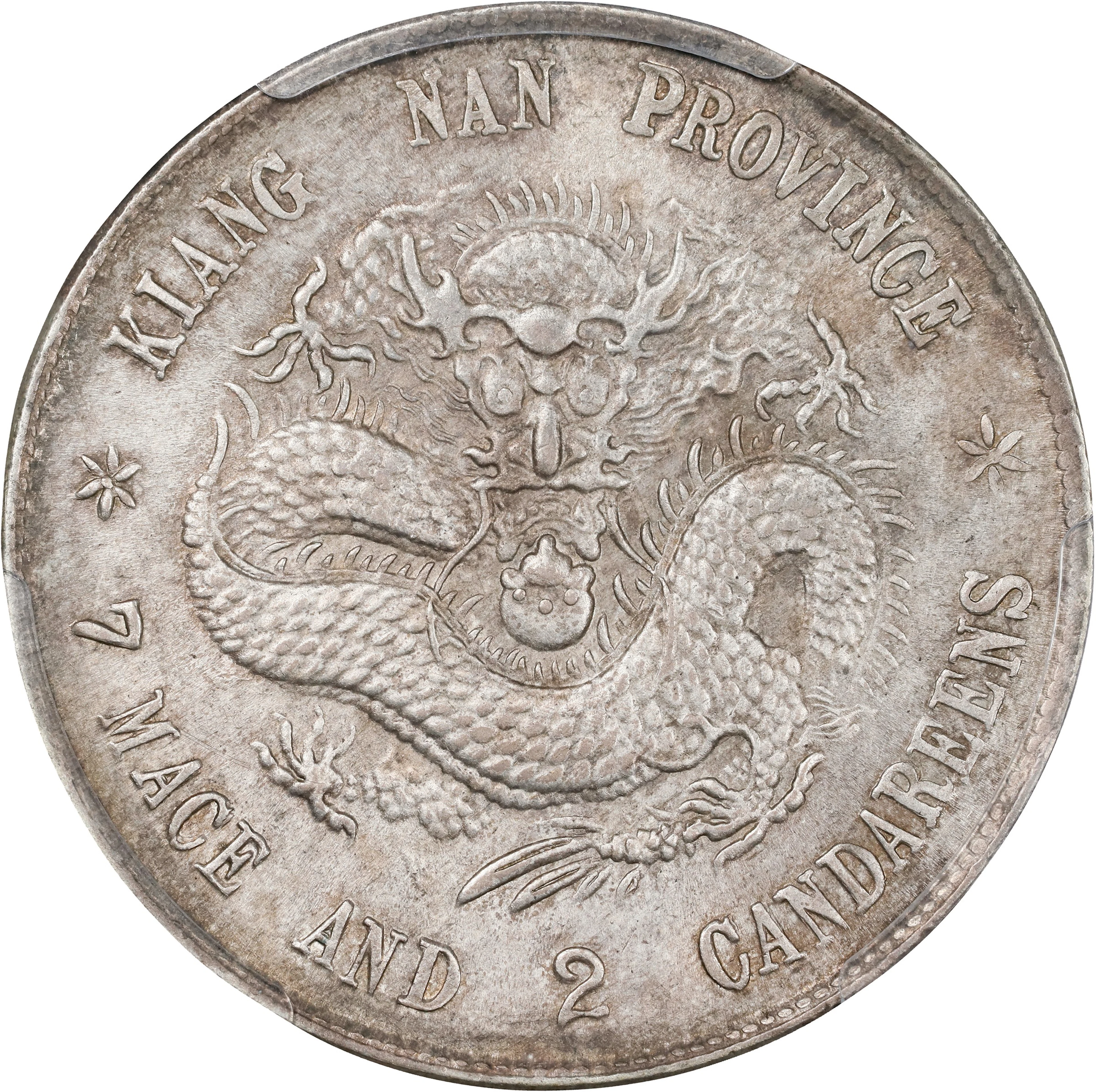 (t) CHINA. Kiangnan. 7 Mace 2 Candareens (Dollar), CD (1899). Nanking