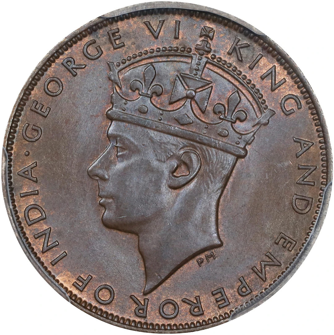 HONG KONG (SAR). Cent, 1941. London Mint. George VI. PCGS MS-65.