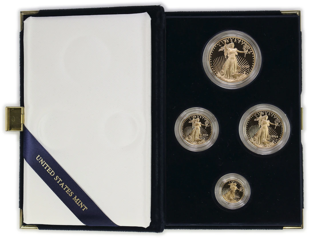 (1.85 oz, 57.542 g AGW). 2003-W American Gold Eagle Four-Coin Set. Proof.