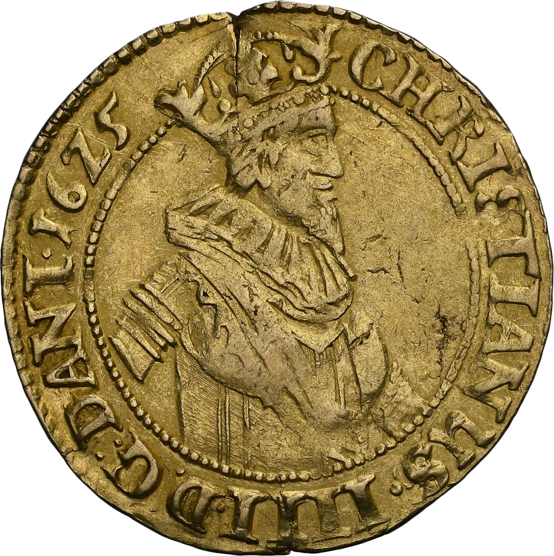 DENMARK. Gold Gulden (Rhinsk Gylden), 1625. Copenhagen Mint. Christian