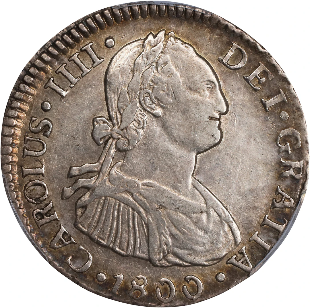 PERU. 2 Reales, 1800-LIMAE IJ. Lima Mint. Charles IV. PCGS AU-50.