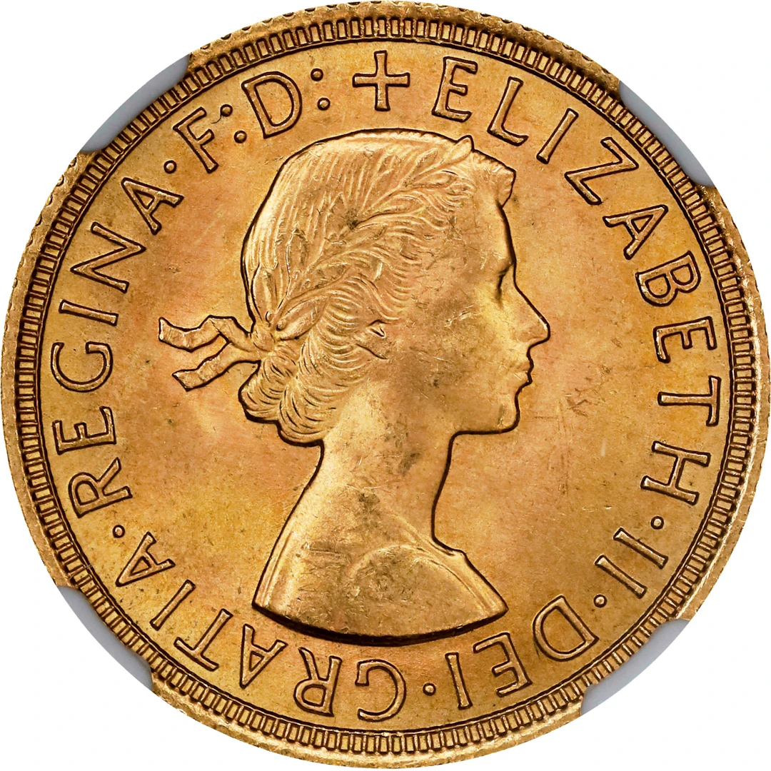 GREAT BRITAIN. Sovereign, 1965. London Mint. Elizabeth II. NGC MS-65.