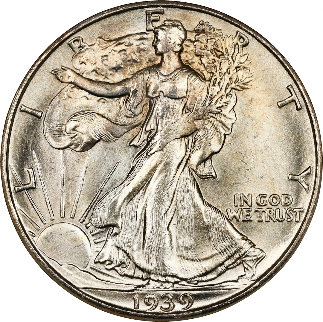 1939-D Walking Liberty Half Dollar. MS-64 (NGC).