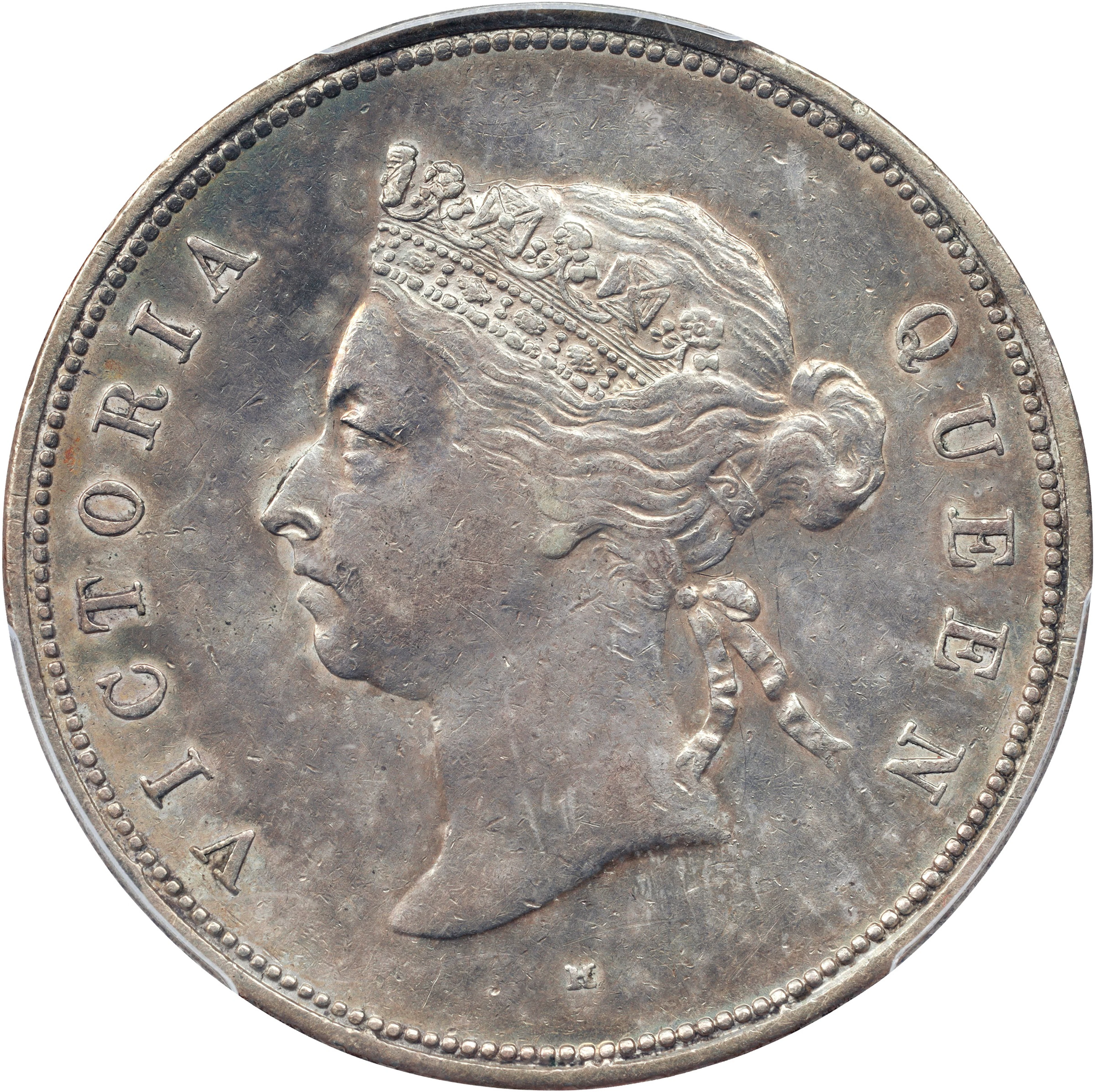 (t) HONG KONG (SAR). 50 Cents, 1892-H. Birmingham (Heaton) Mint. Victoria.