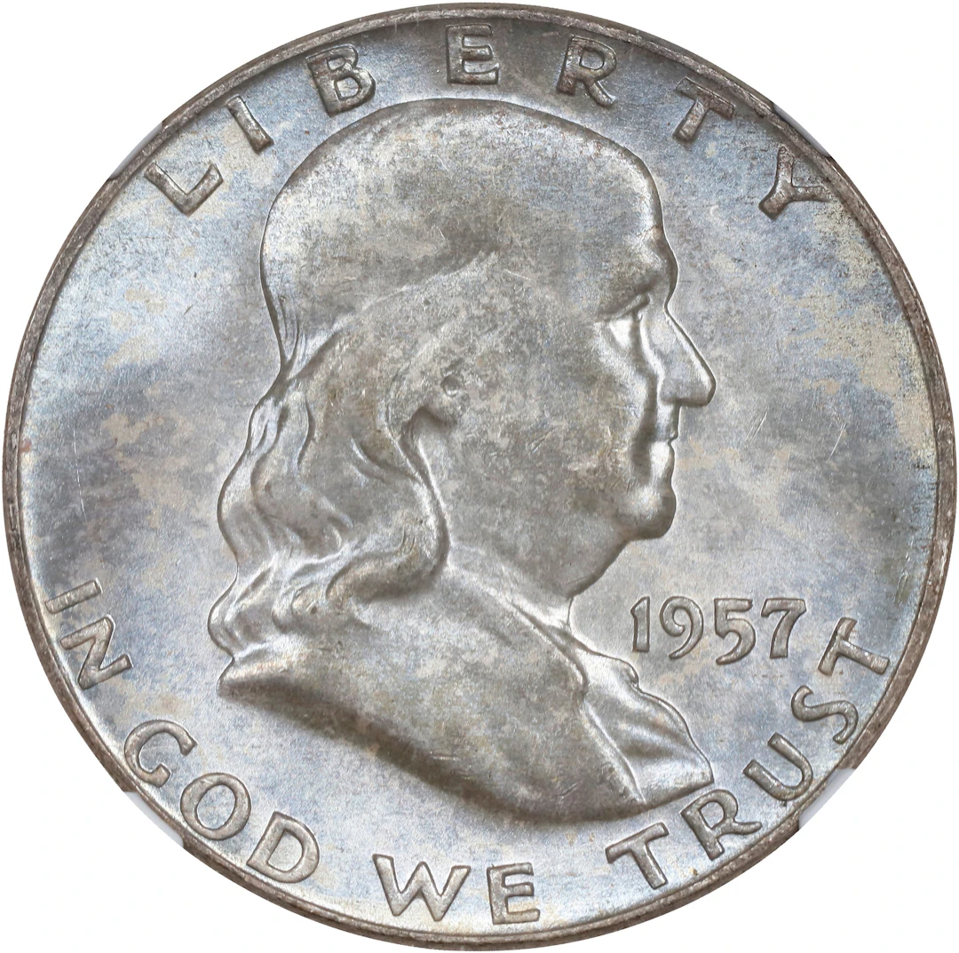 1957-D Franklin Half Dollar. MS-66 FBL (NGC).