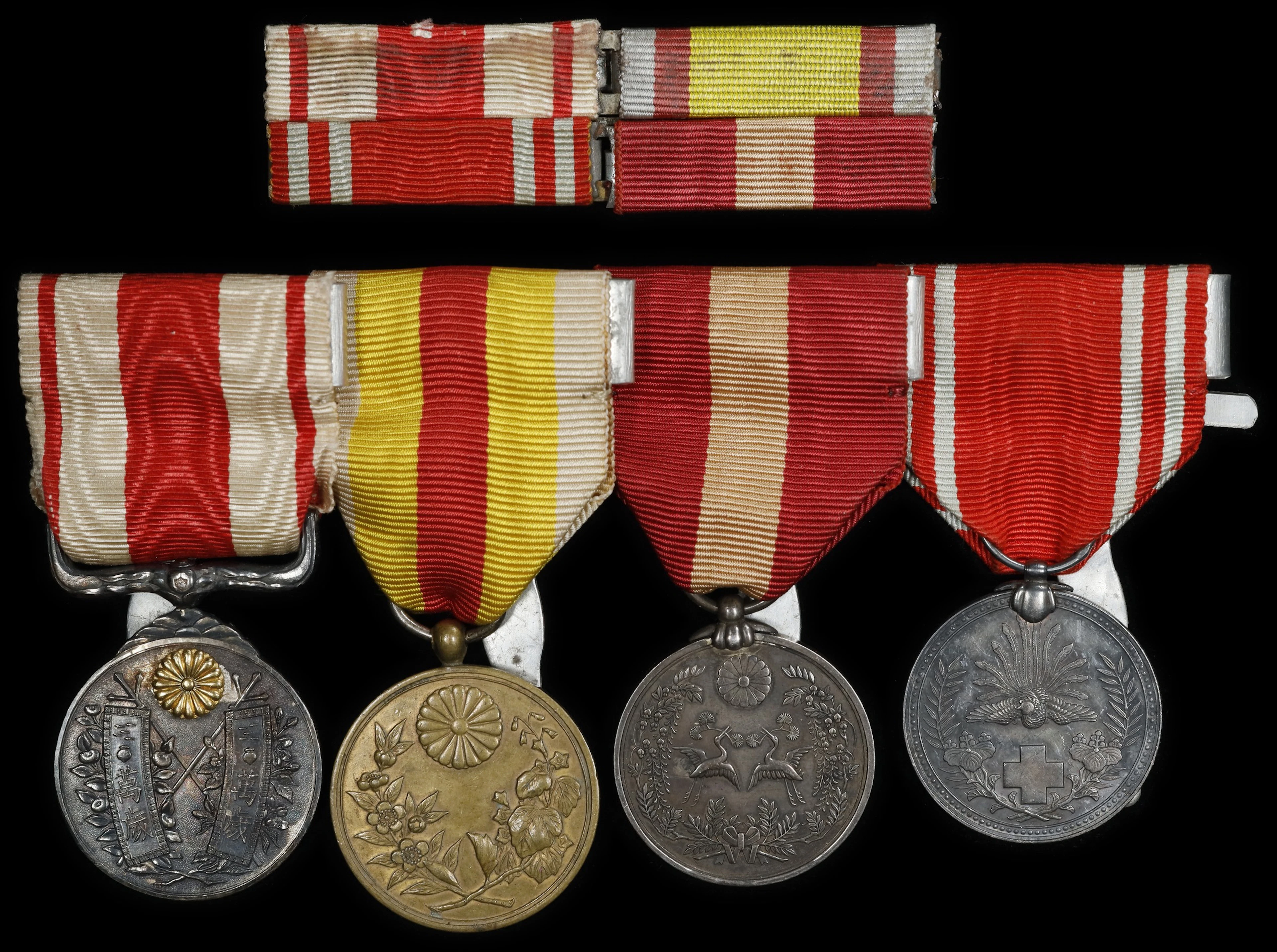 JAPAN. Quartet of Military Decorations (4 Pieces), ND (1894-1915).