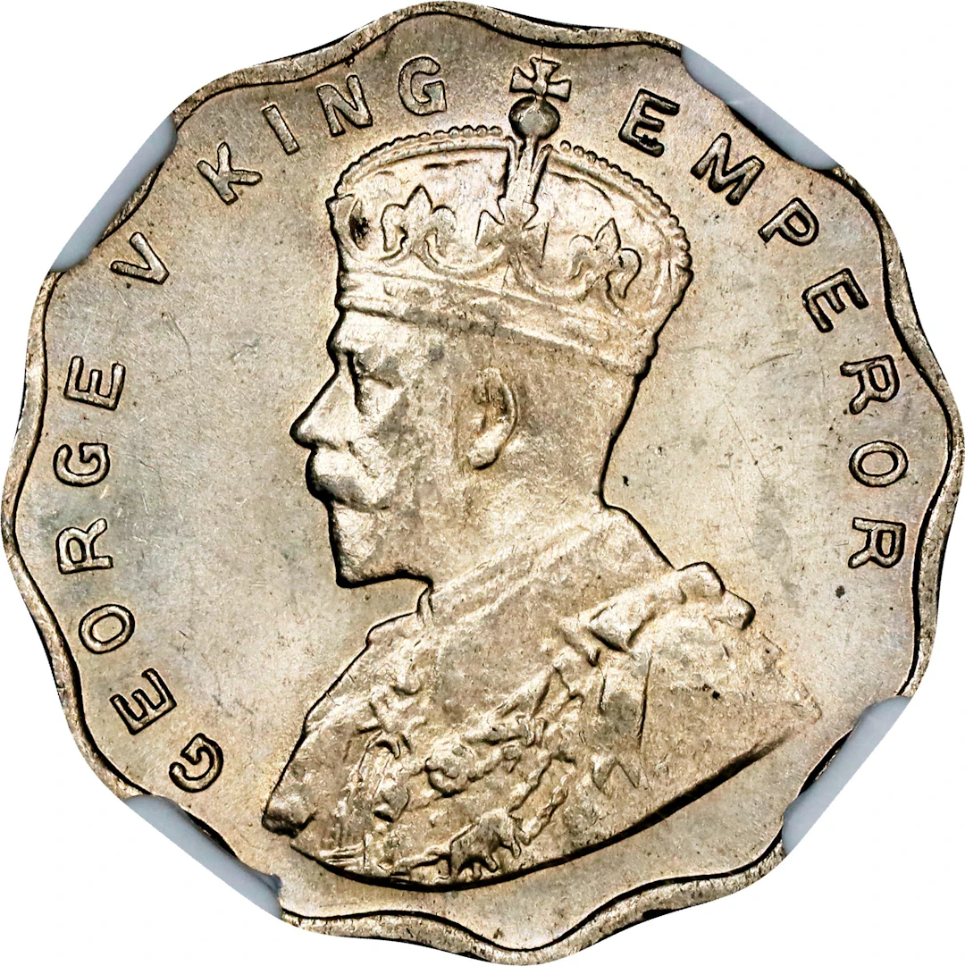 INDIA. Anna, 1935-(B). Bombay Mint. George V. NGC MS-64.