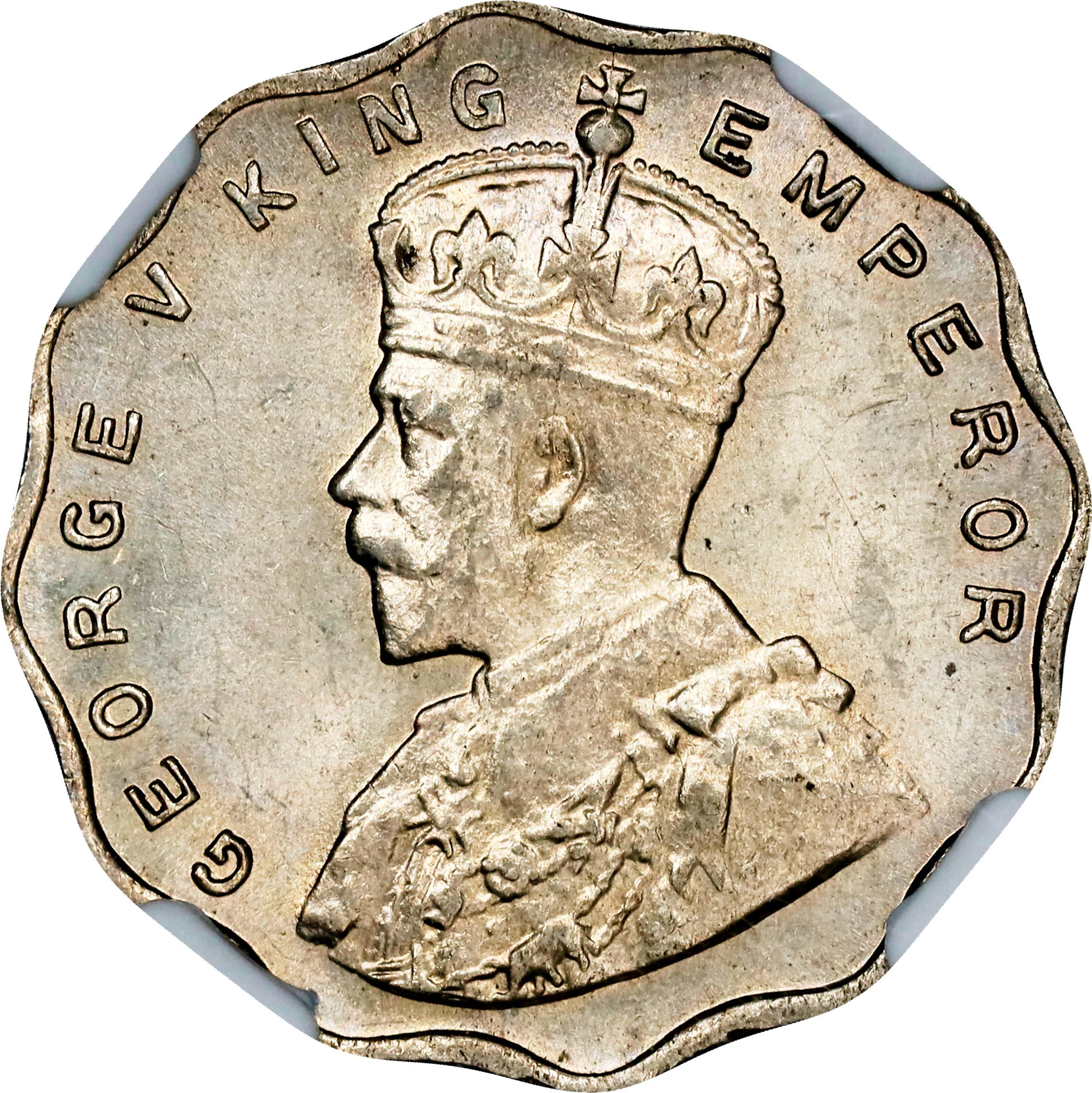 INDIA. Anna, 1935-(B). Bombay Mint. George V. NGC MS-64.