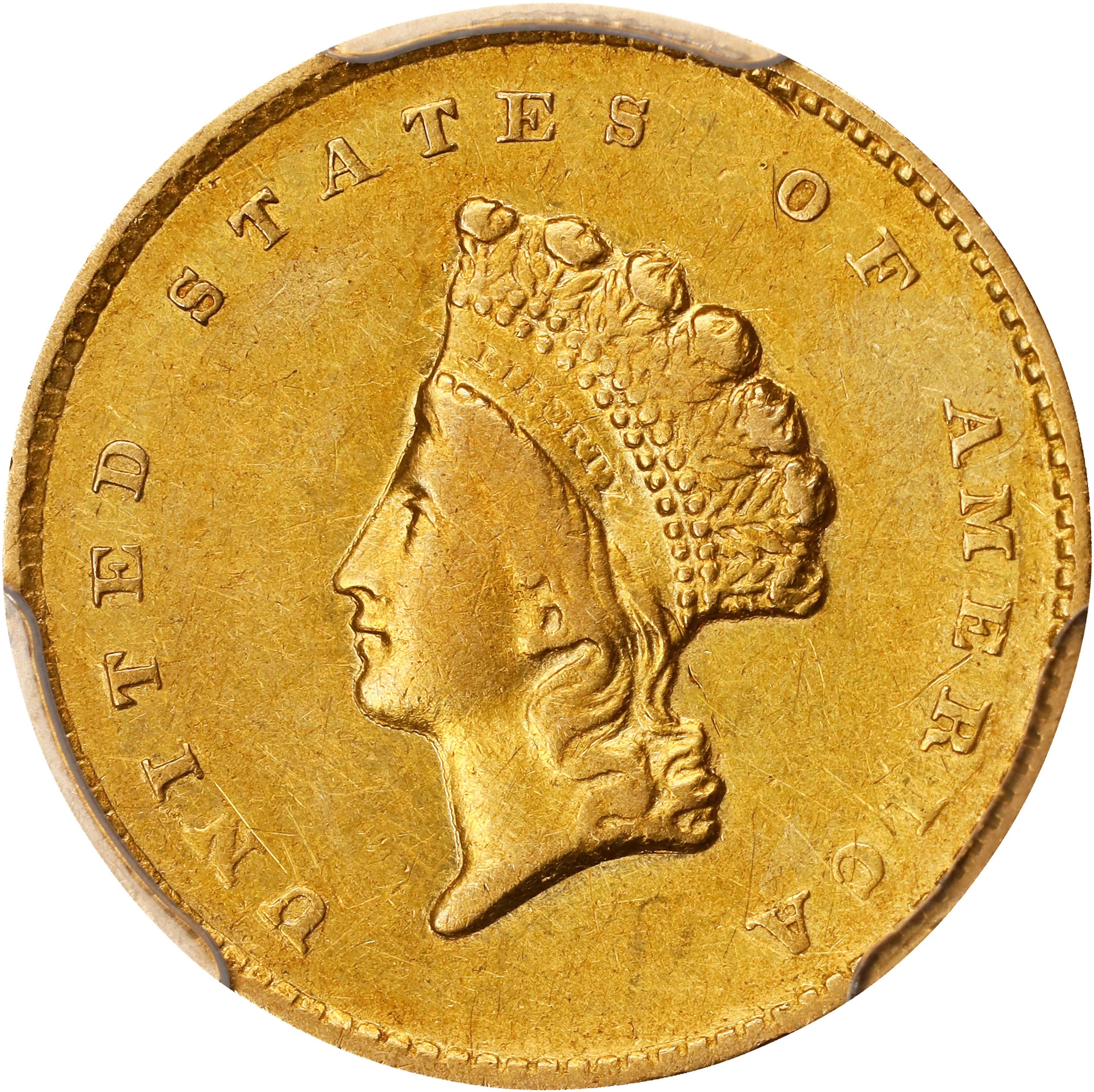 1855-O Gold Dollar. Type II. Winter-2. EF-45 (PCGS).