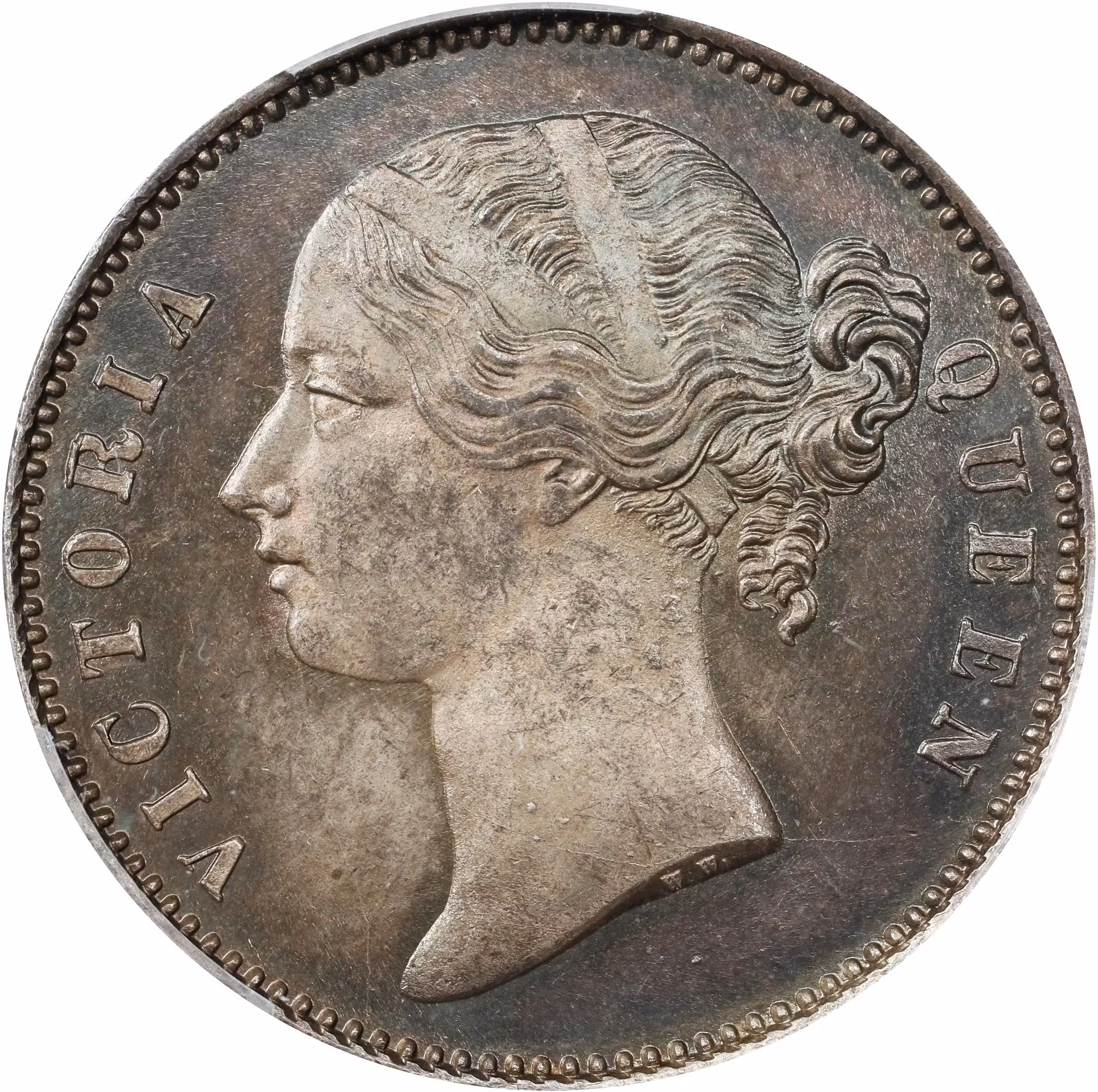INDIA. British East India Company. Rupee, 1840-(B or C). Bombay or