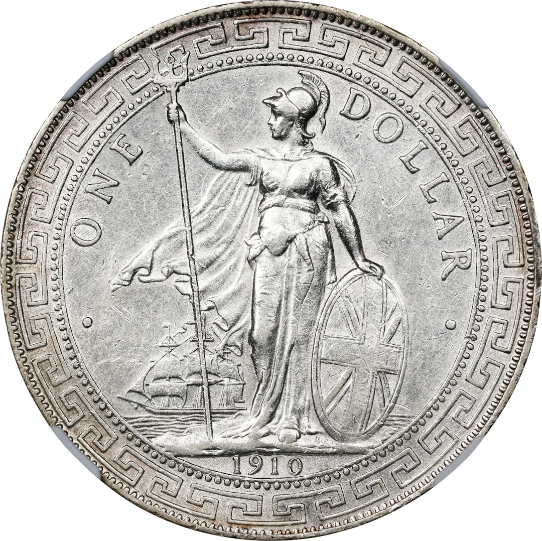 GREAT BRITAIN. Trade Dollar, 1910-B. Bombay Mint. Edward VII. NGC