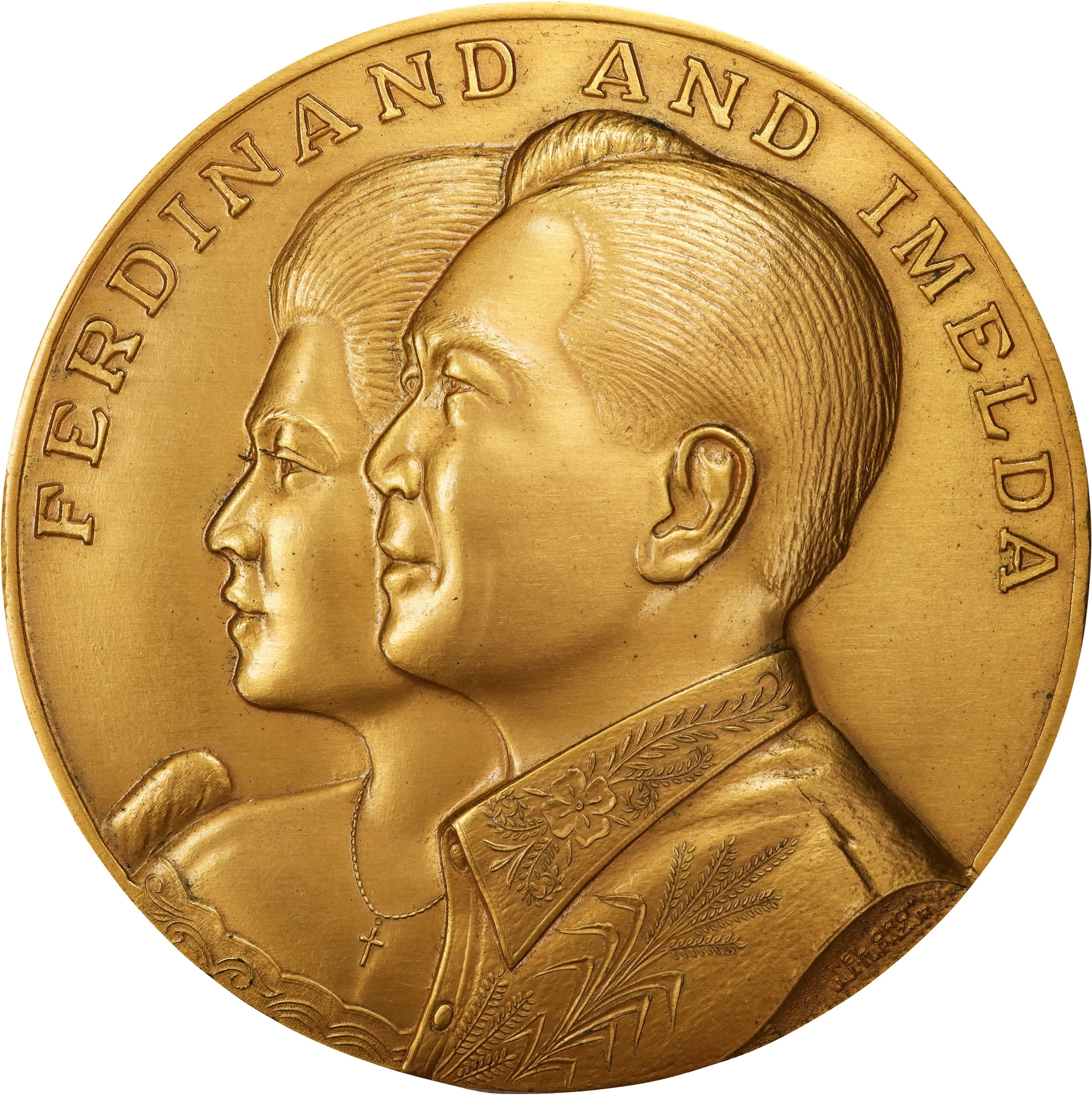 PHILIPPINES. Inauguration Brass Medal, 1965. UNCIRCULATED.