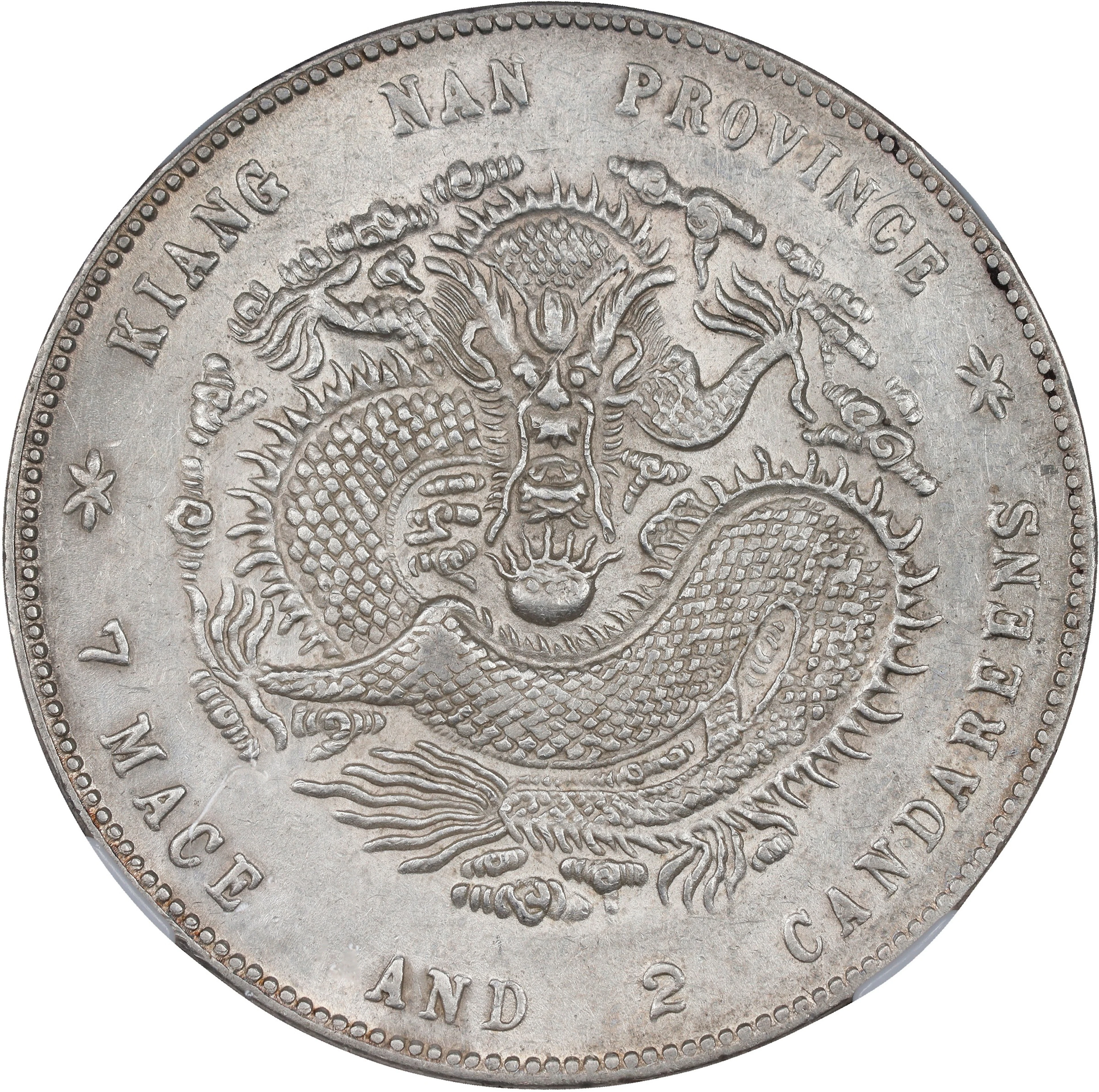 (t) CHINA. Kiangnan. 7 Mace 2 Candareens (Dollar), CD (1900). Nanking