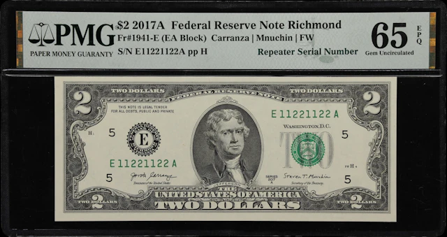 Fr. 1941-E. 2017A $2 Federal Reserve Note. Richmond. PMG Gem Uncirculated