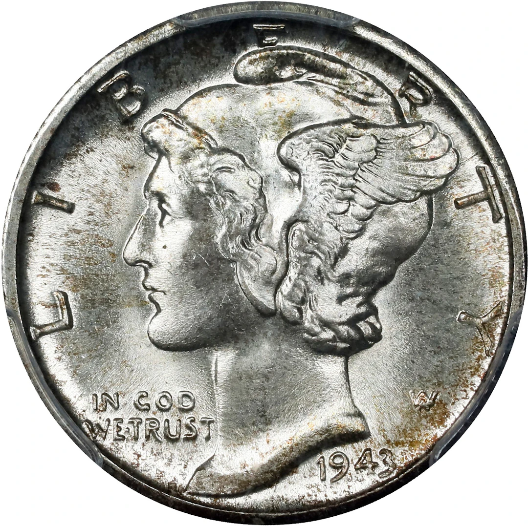 1943-D Mercury Dime. MS-67+ FB (PCGS). CAC.