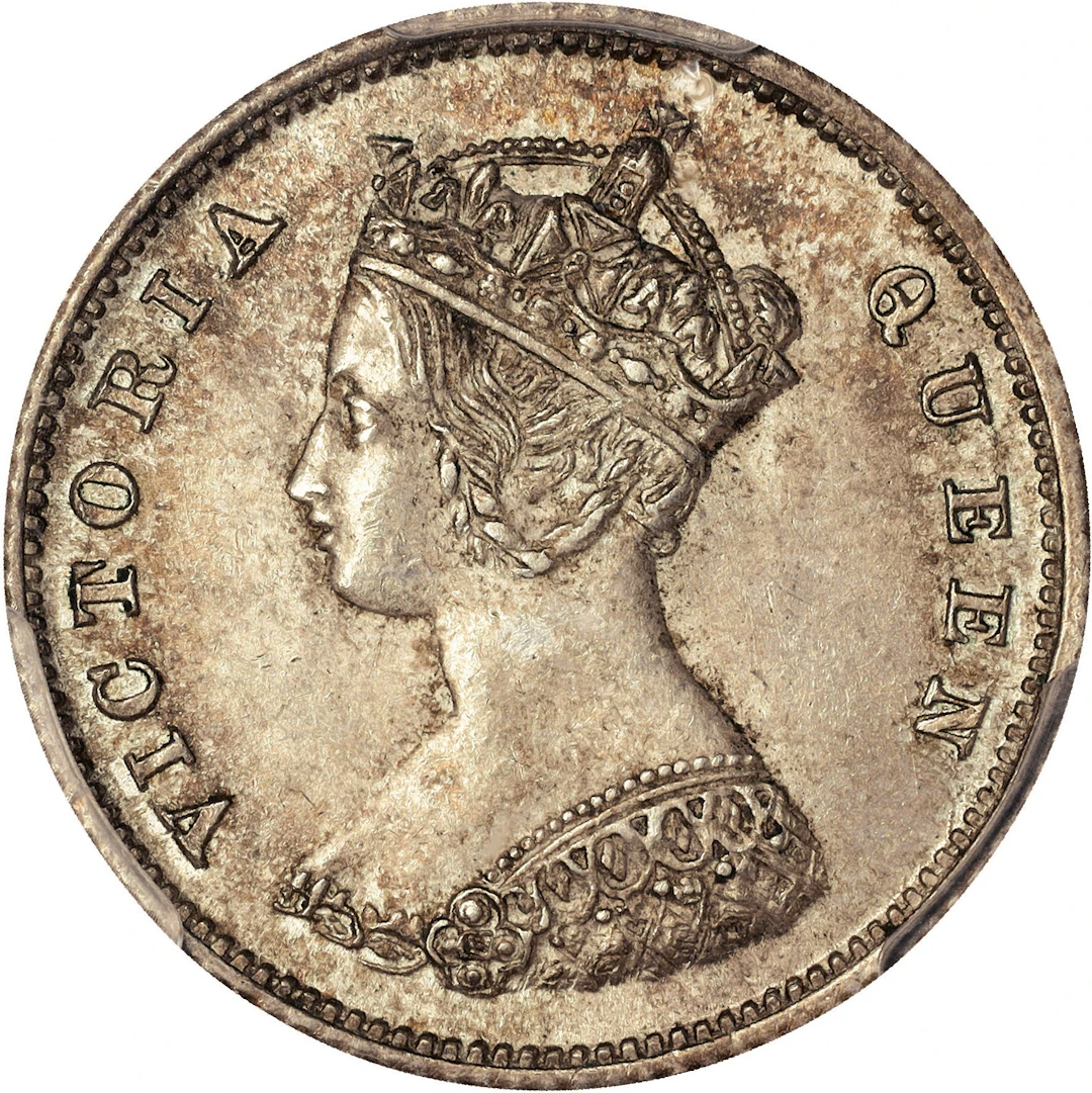 (t) HONG KONG (SAR). 10 Cents, 1864. London Mint. Victoria. PCGS MS-64.