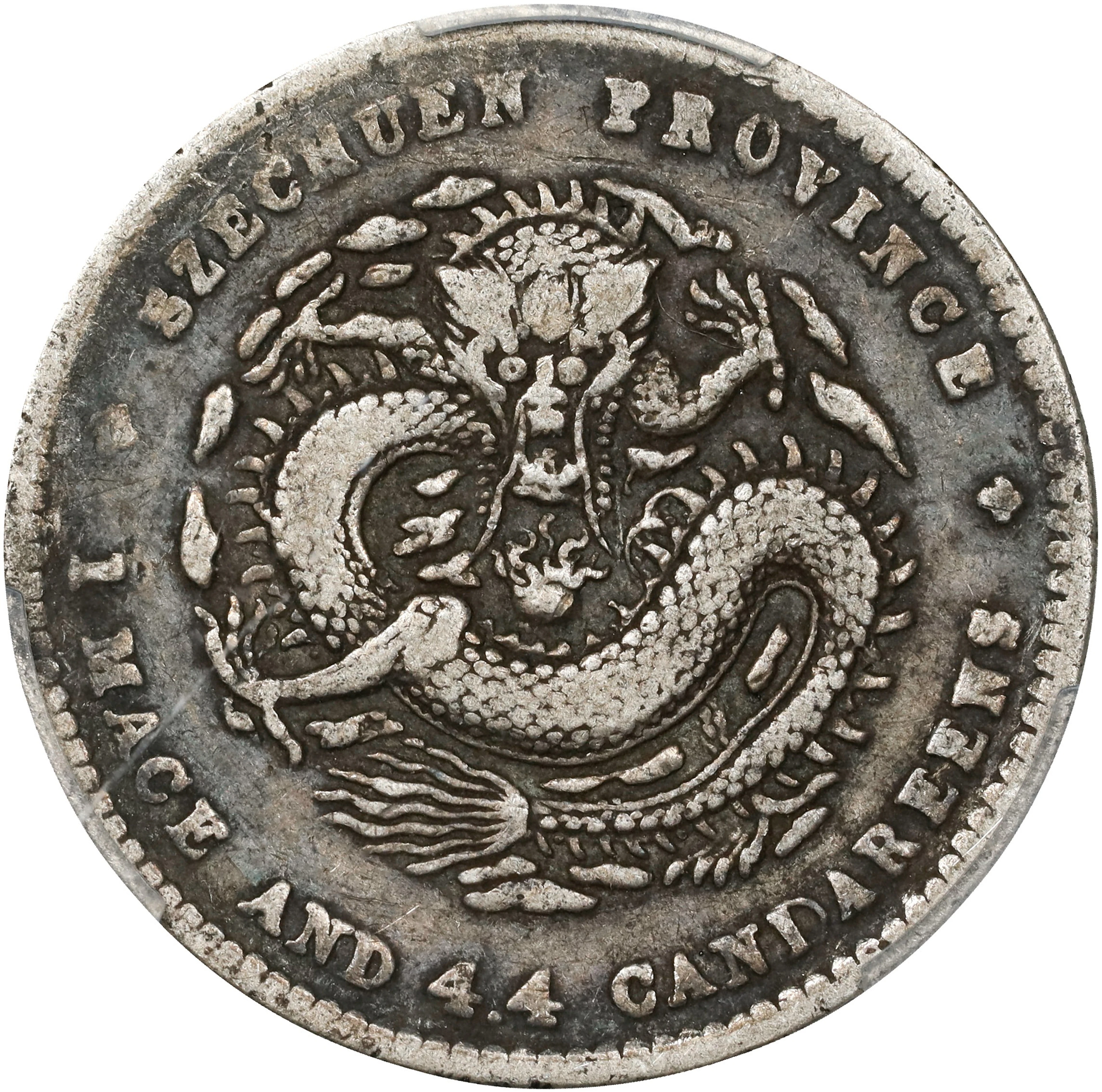 (t) CHINA. Szechuan. 1 Mace 4.4 Candareens (20 Cents), ND (1898-1908).