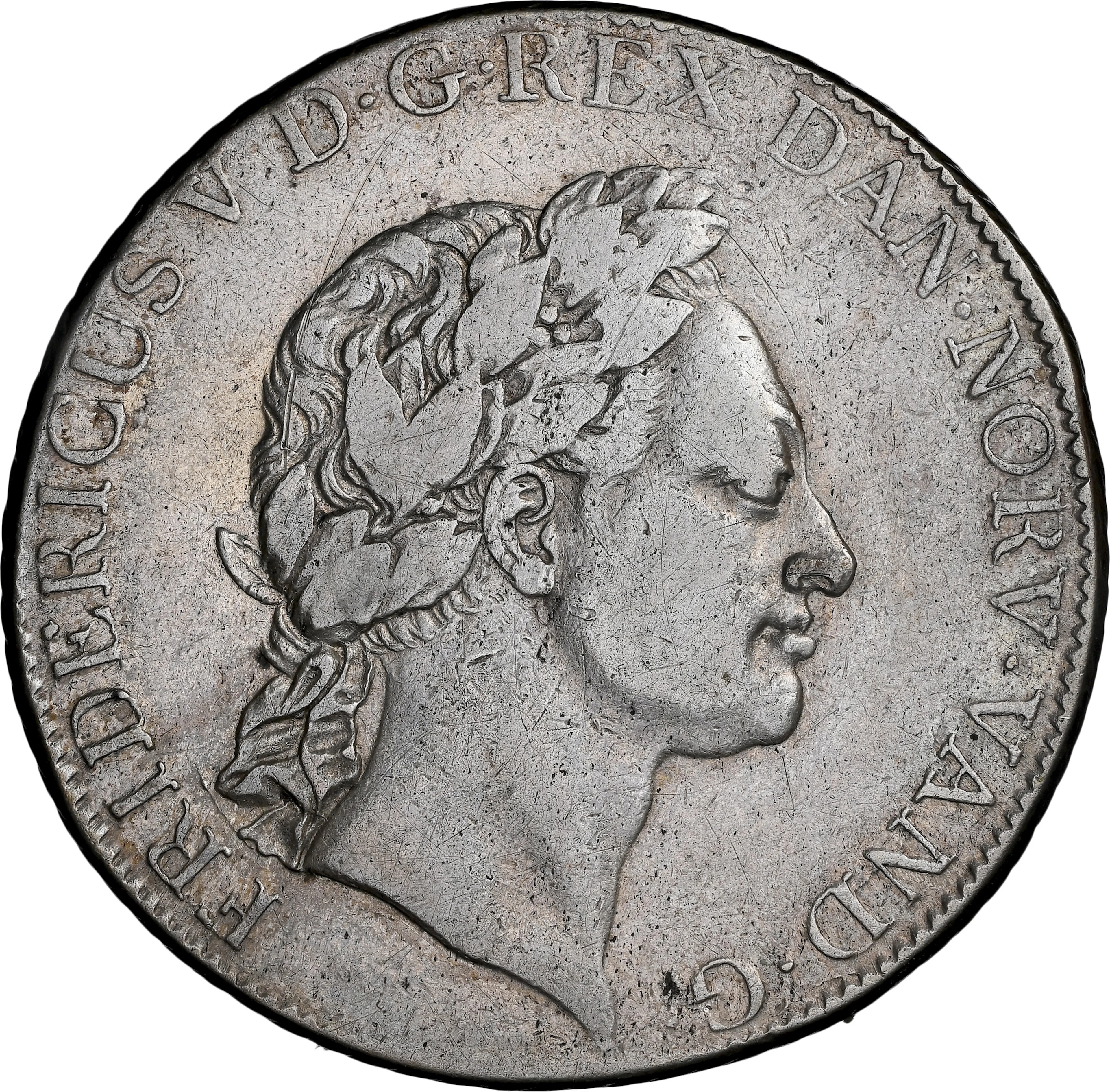 DENMARK. Speciedaler, 1765. Copenhagen Mint. Frederik V. NGC EF D