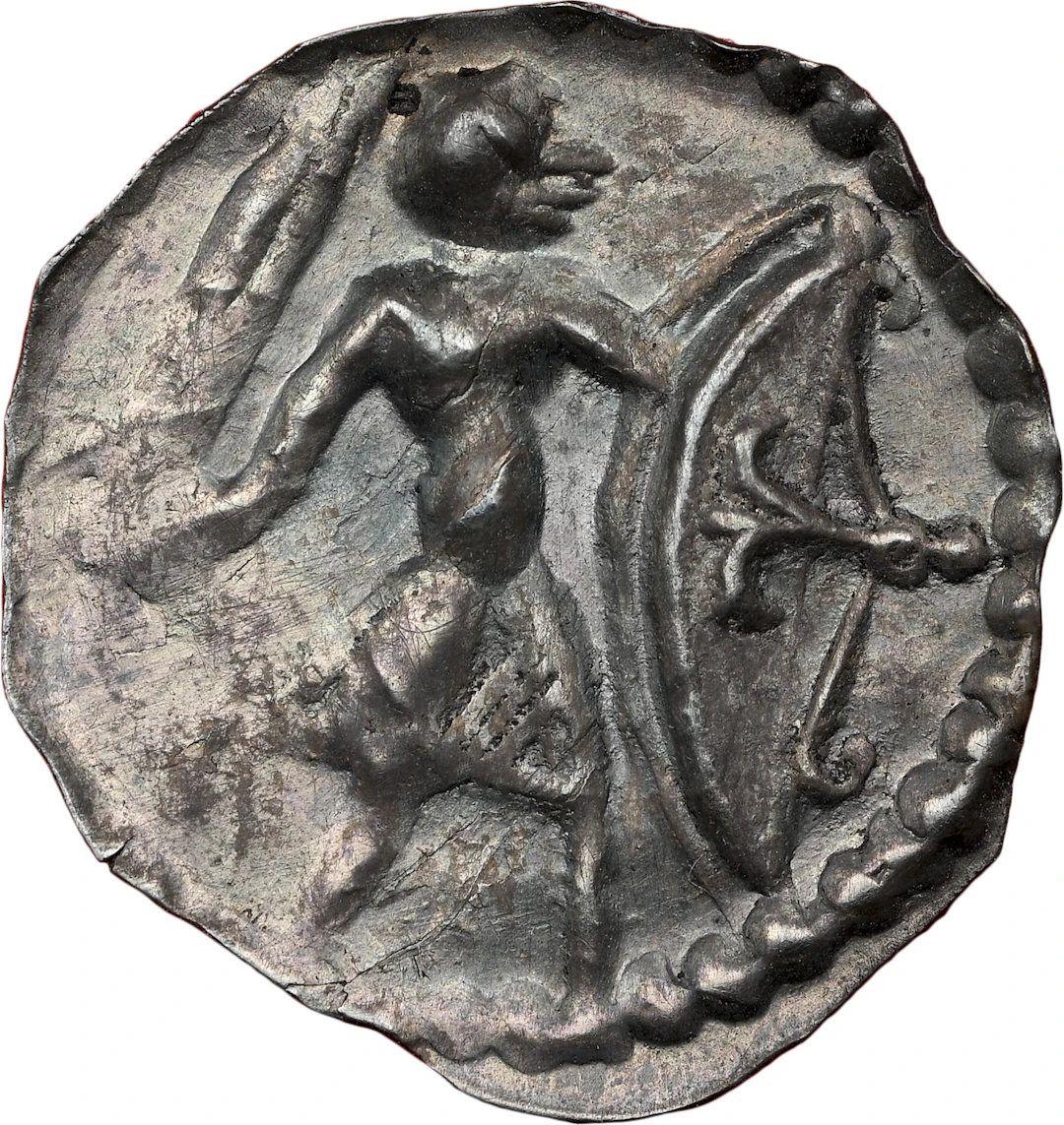 DENMARK. Penny (Bracteate), ND (1146-54). Northern Jutland Mint. Canute