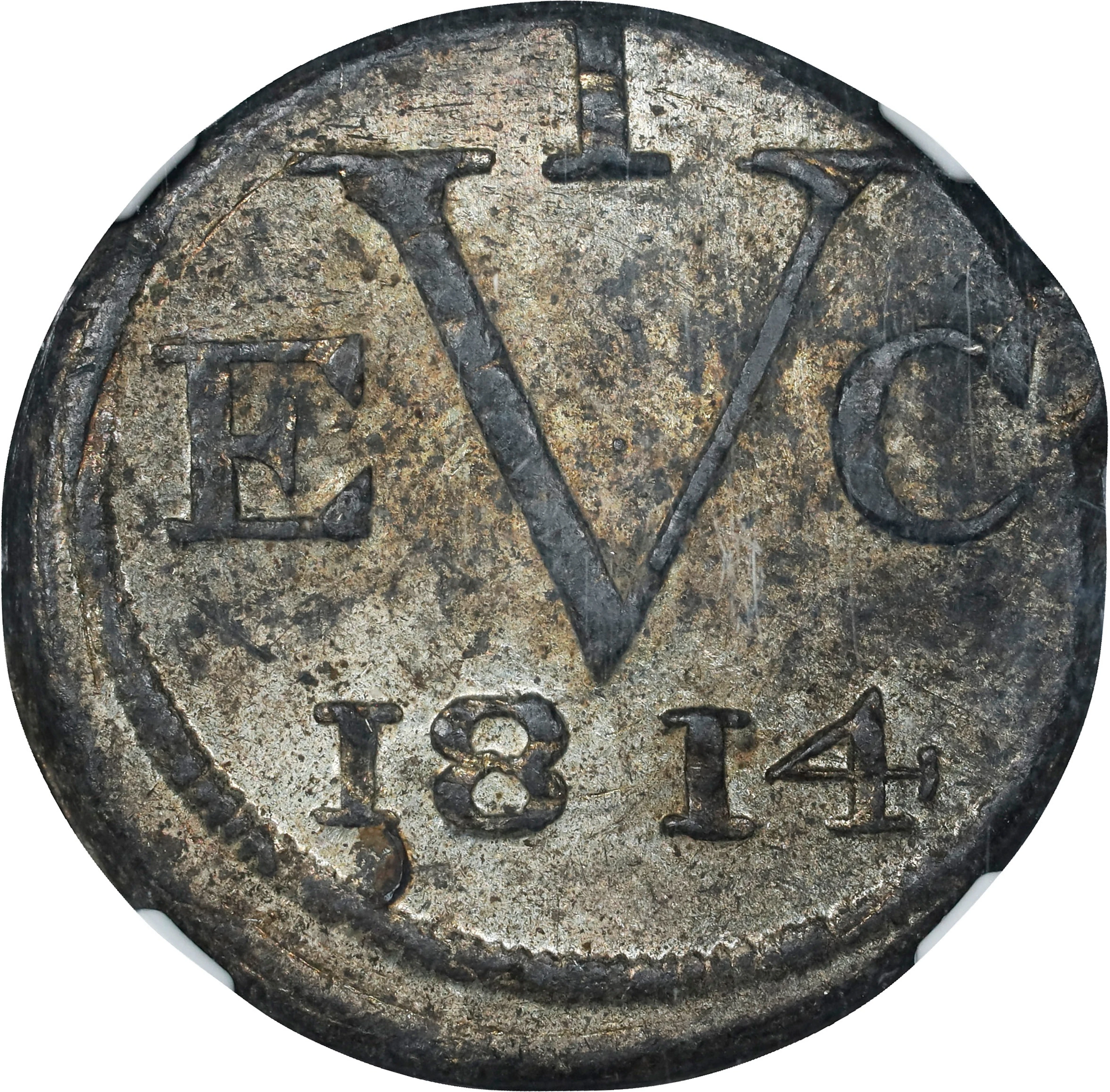NETHERLANDS EAST INDIES. British Java. Duit, 1814. Batavia Mint. NGC MS-63.