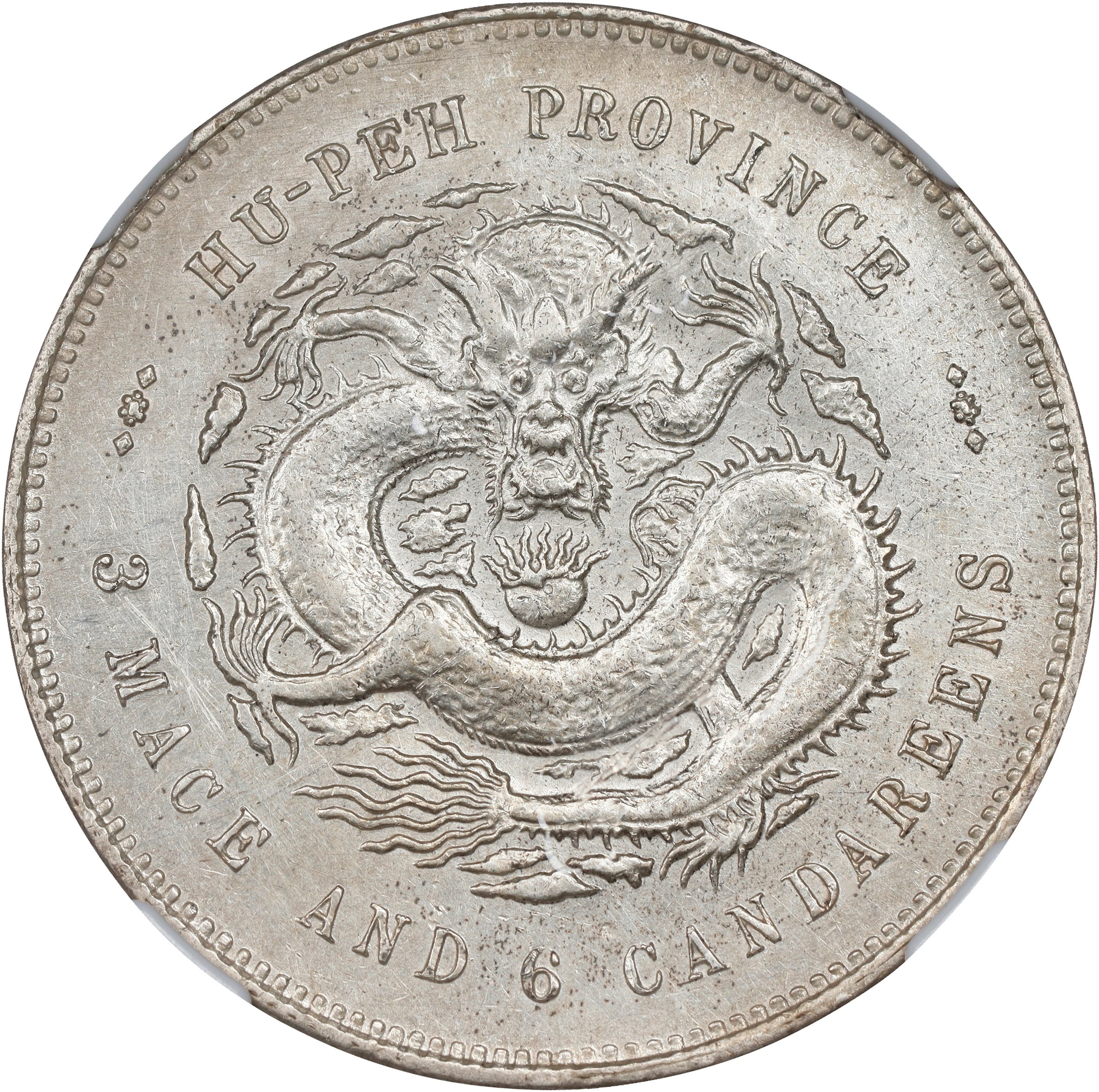 (t) CHINA. Hupeh. 3 Mace 6 Candareens (50 Cents), ND (1895-1905).