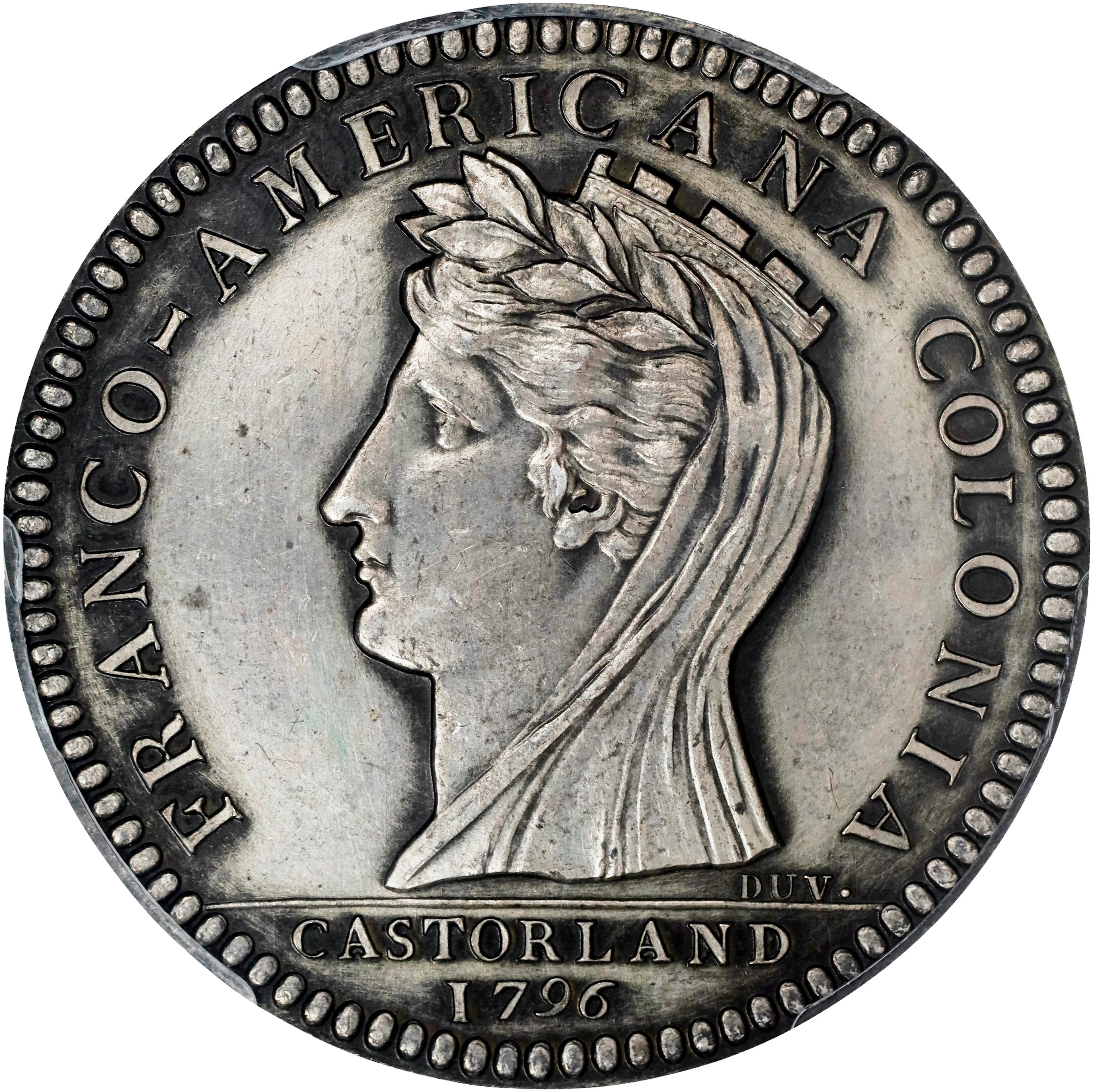 UNITED STATES OF AMERICA. Castorland Silver Medal Restrike, "1796"
