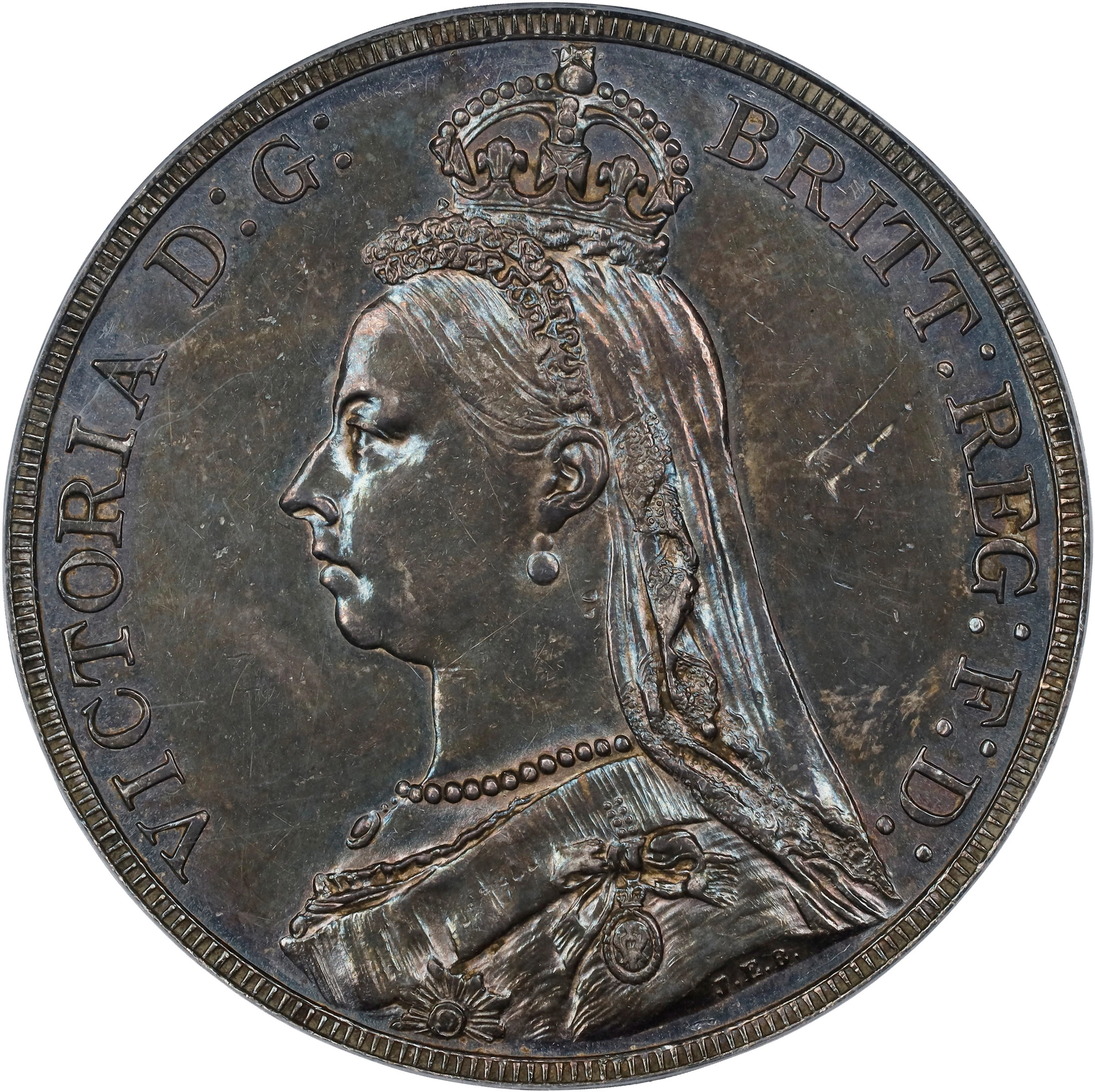GREAT BRITAIN. Crown, 1887. London Mint. Victoria. PCGS MS-62.