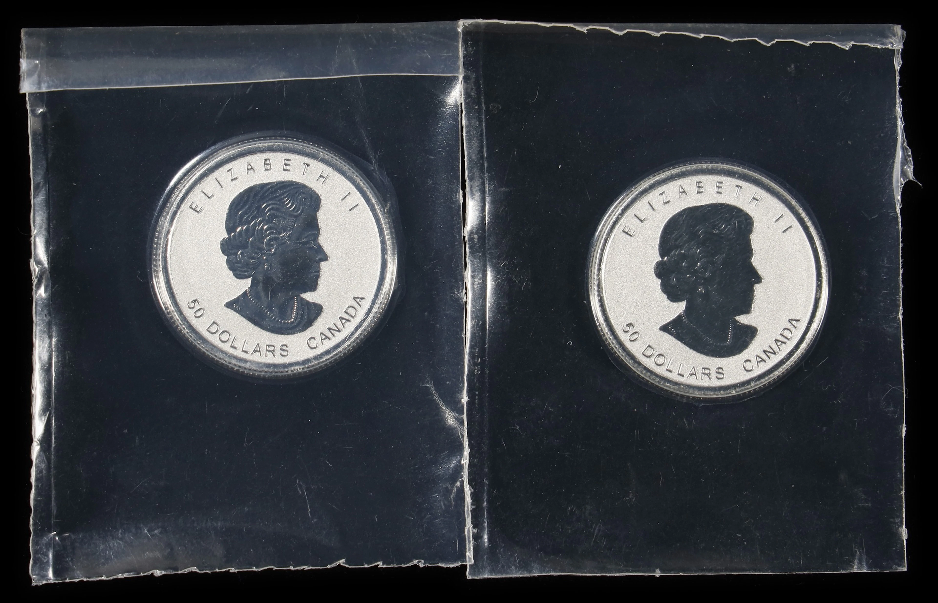 (1 oz, 31.104 g APtW). Canada. Lot of (2) 2017 1/2 oz War of 1812 Platinum $50.