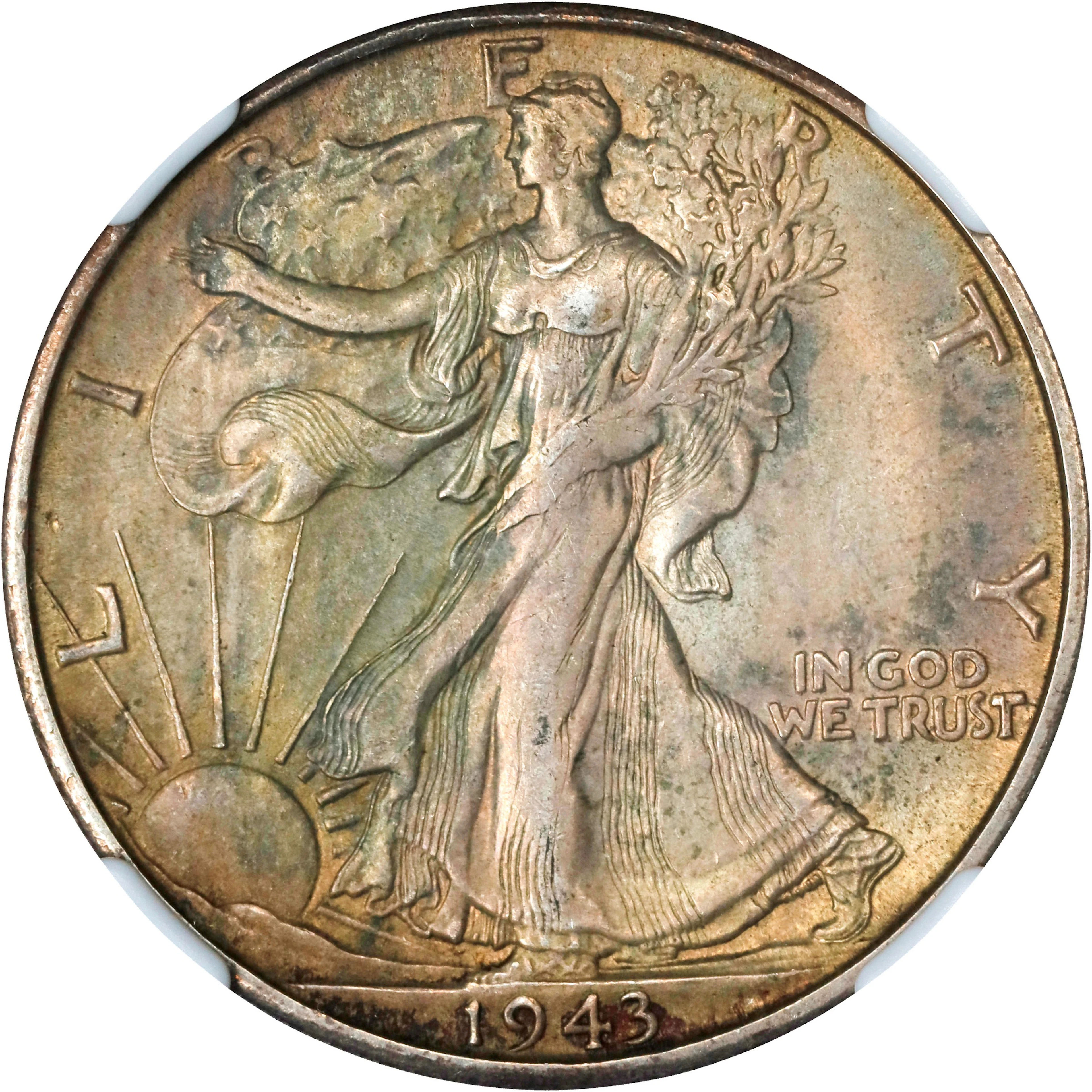 1943-S Walking Liberty Half Dollar. MS-64 (NGC).