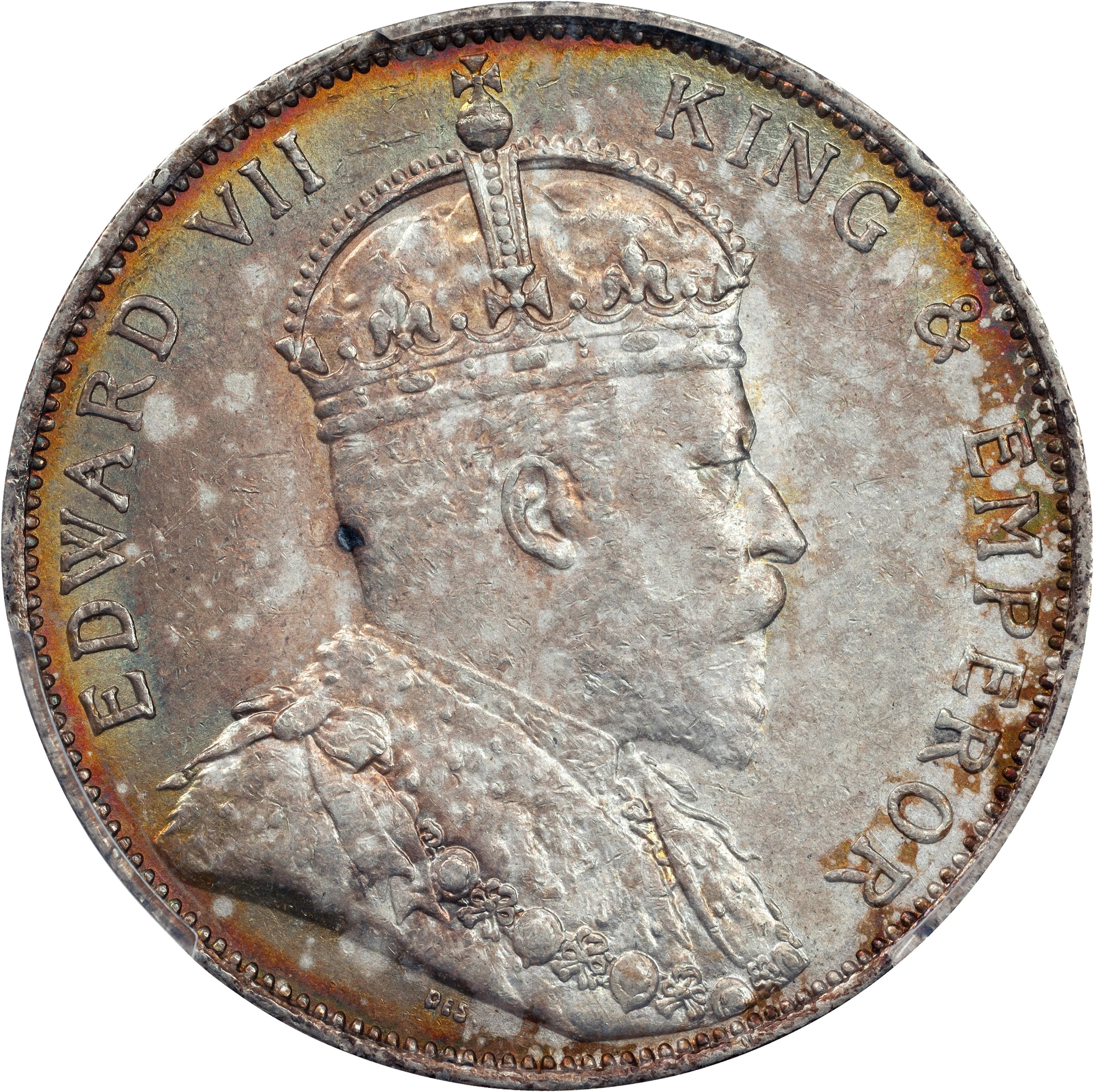 (t) HONG KONG (SAR). 50 Cents, 1905. London Mint. Edward VII. PCGS MS-61.