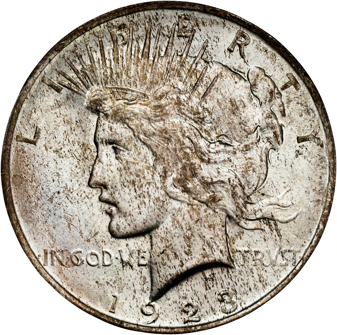 1923 Peace Silver Dollar. MS-64 (PCGS). OGH Generation 1.2 Rattler.