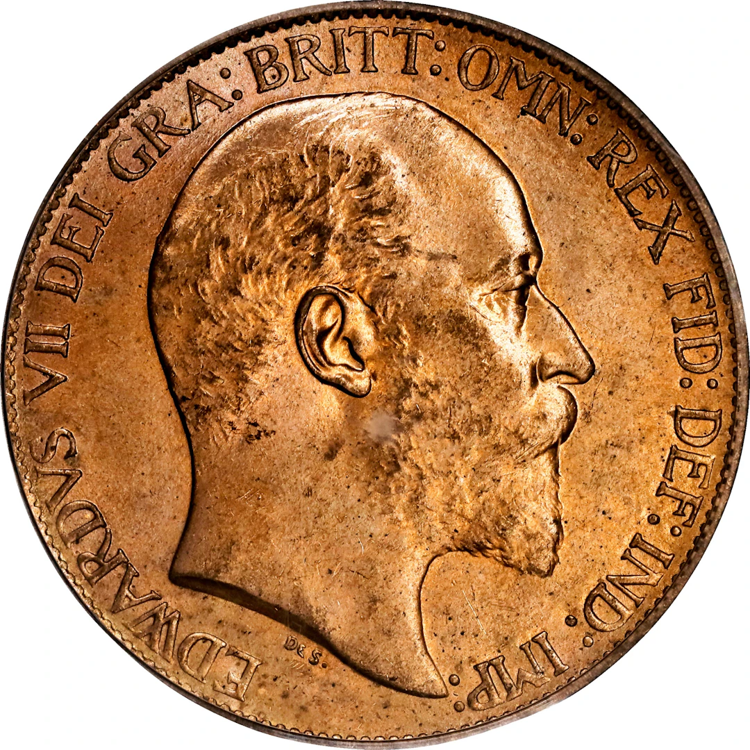 GREAT BRITAIN. 1/2 Penny, 1902. London Mint. Edward VII. PCGS MS-65 Red.