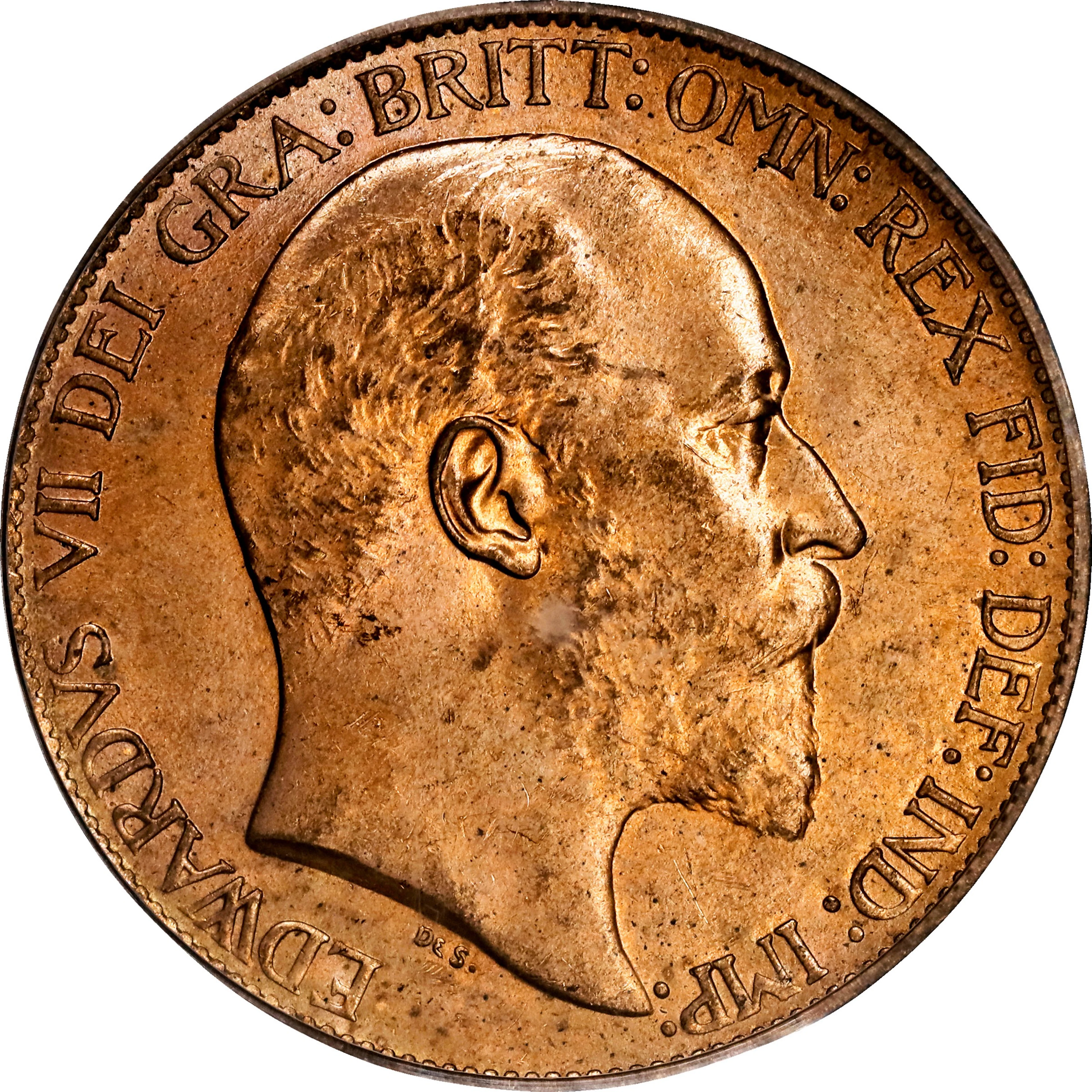 GREAT BRITAIN. 1/2 Penny, 1902. London Mint. Edward VII. PCGS MS-65 Red.