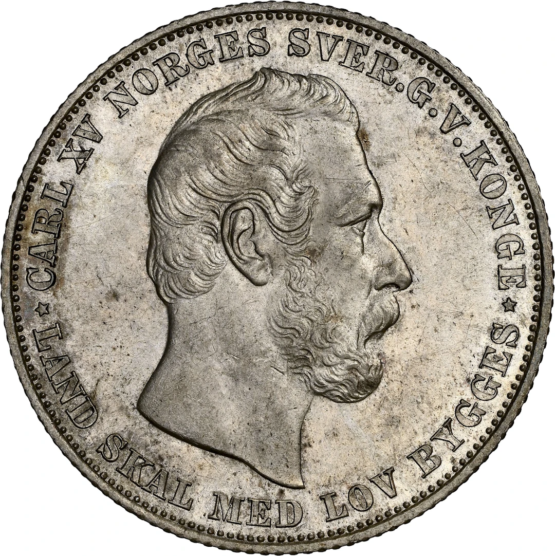 NORWAY. Speciedaler, 1864. Kongsberg Mint. Carl XV. NGC MS-63.