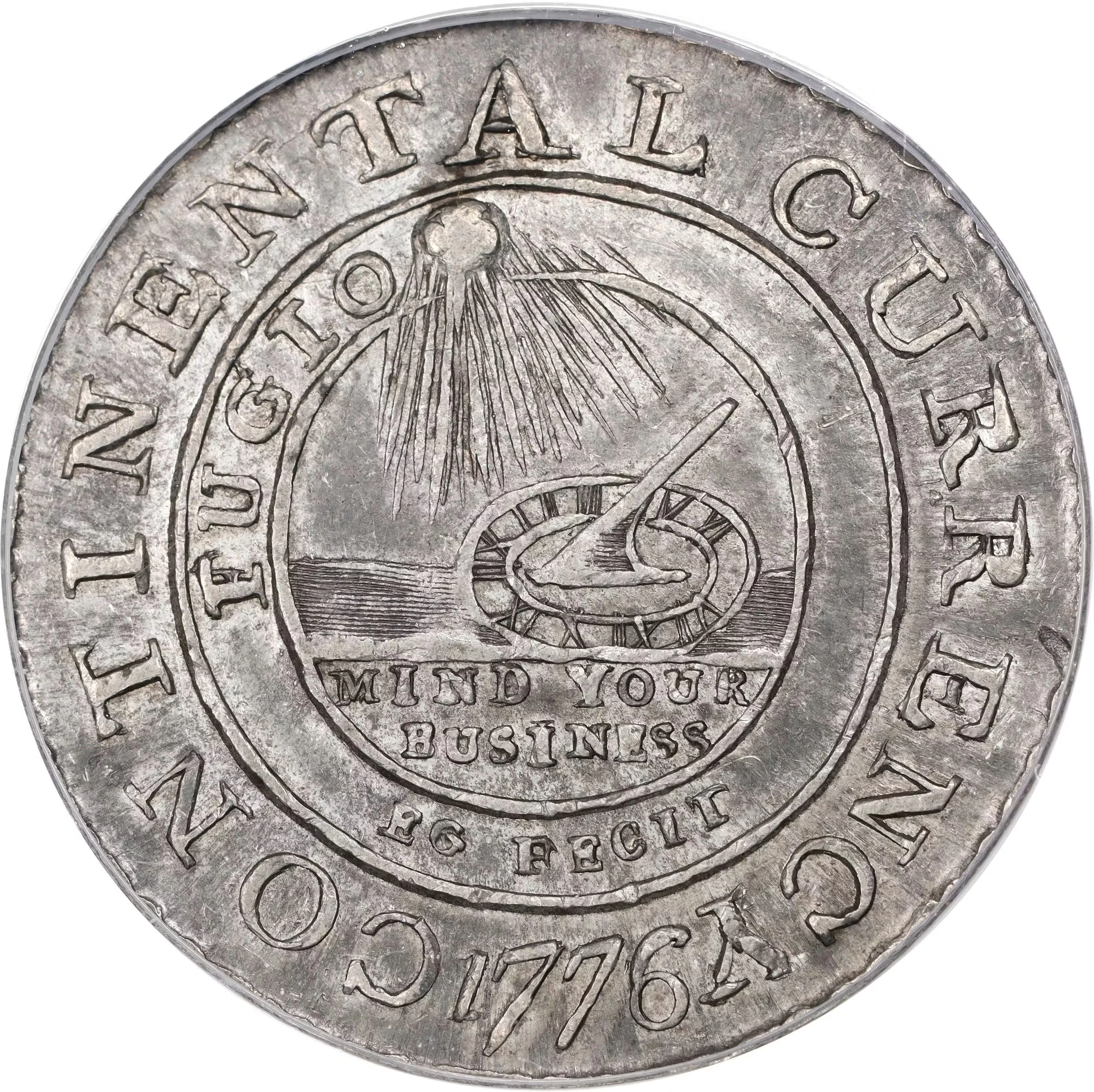 "1776" (1783) Continental Dollar. Newman 3-D, W-8460. Rarity-4. CURRENCY