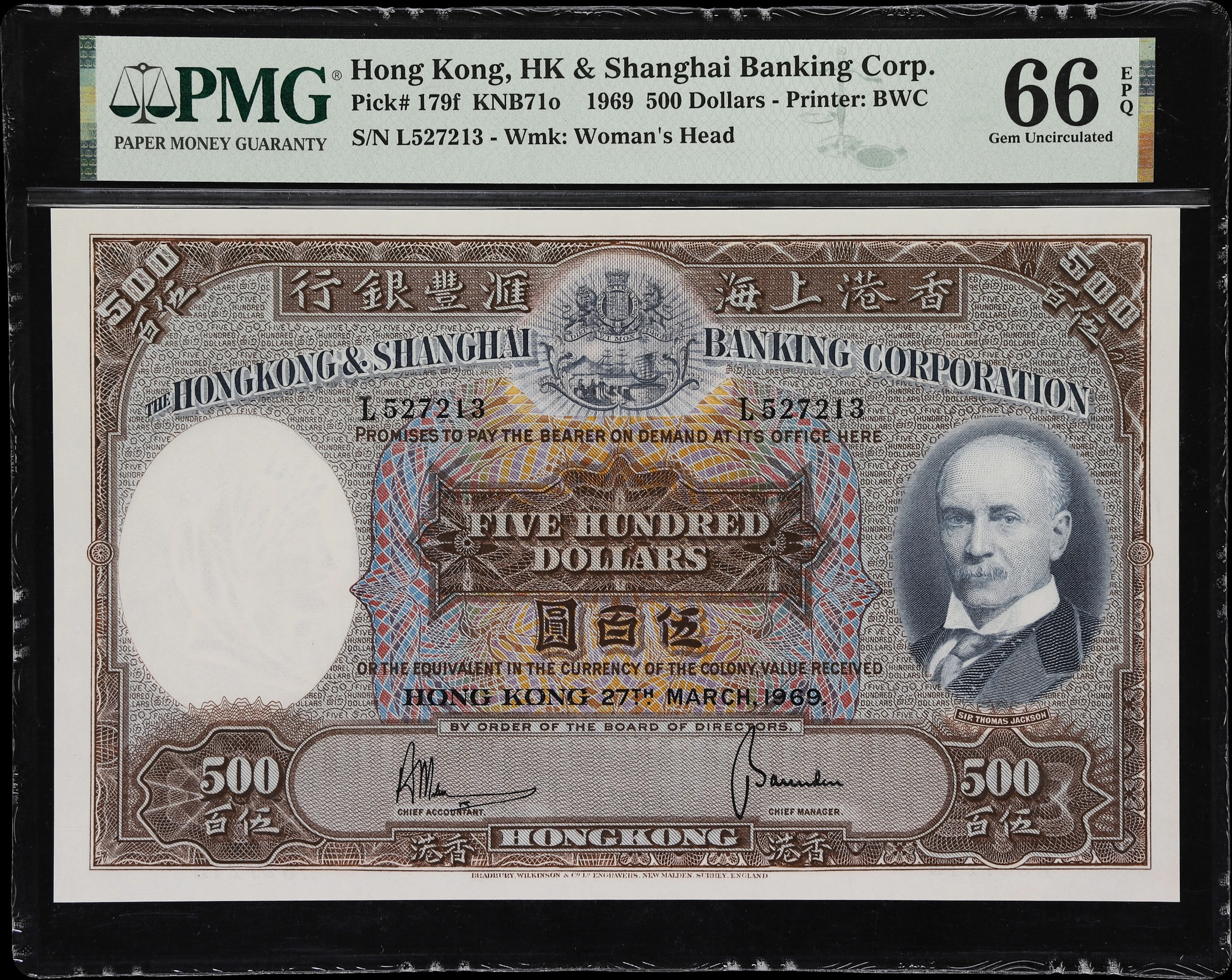 HONG KONG (SAR). Hong Kong & Shanghai Banking Corporation. 500 Dollars