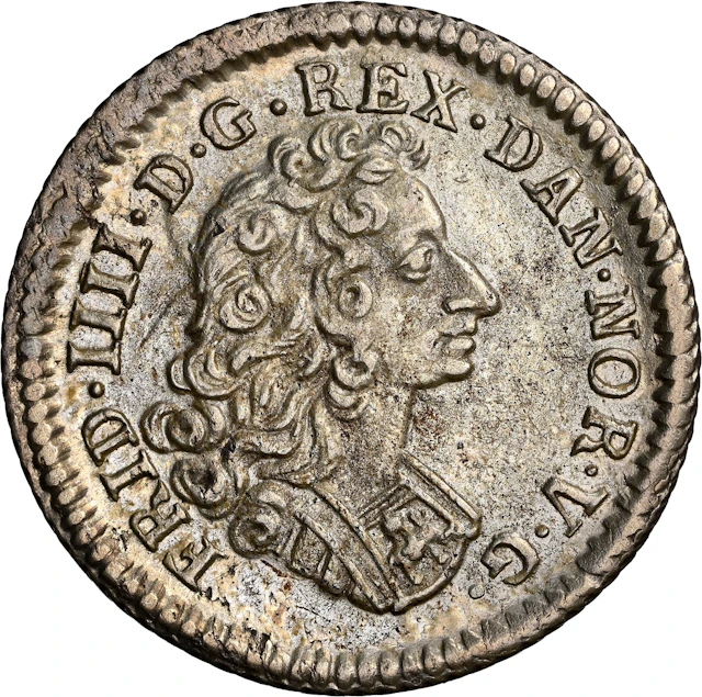 NORWAY. Silver Pattern 8 Skilling, 1710. Kongsberg Mint. Frederik