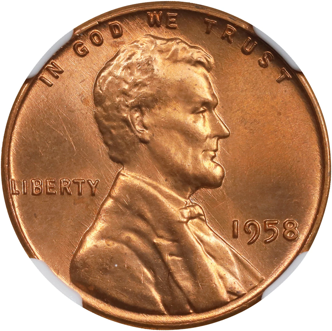 1958 Lincoln Cent. MS-67 RD (NGC).