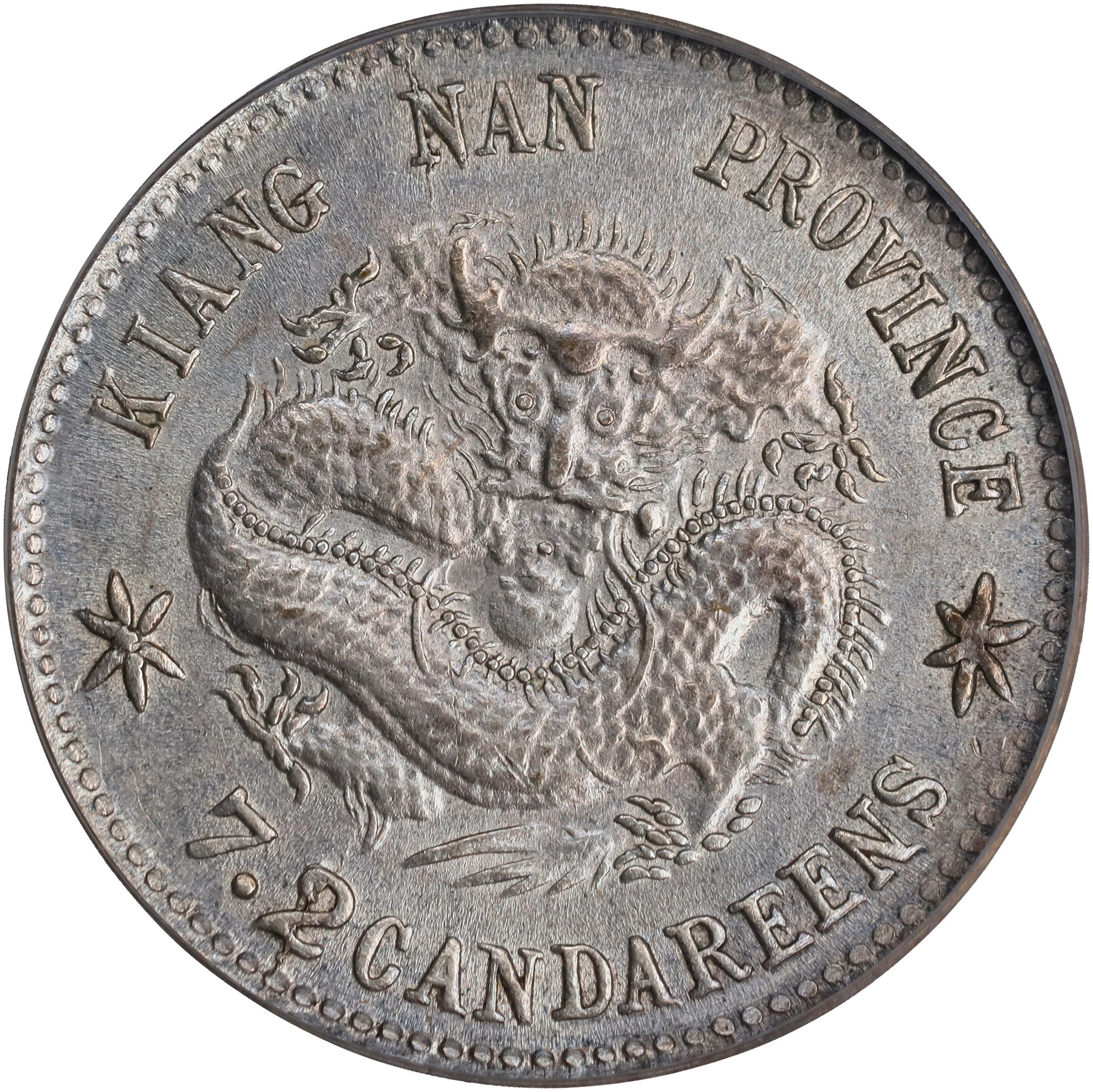 (t) CHINA. Kiangnan. 7.2 Candareens (10 Cents), CD (1900). Nanking